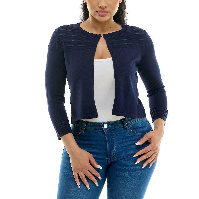 Womens Nina Leonard Knit Bolero Cardigan Product Image