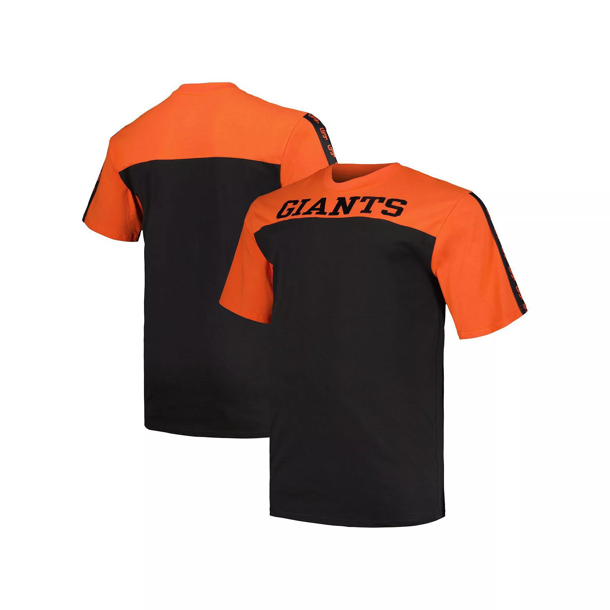 Men's Profile Orange/Black San Francisco Giants Big & Tall Yoke Knit T-Shirt, Size: 4XB Product Image