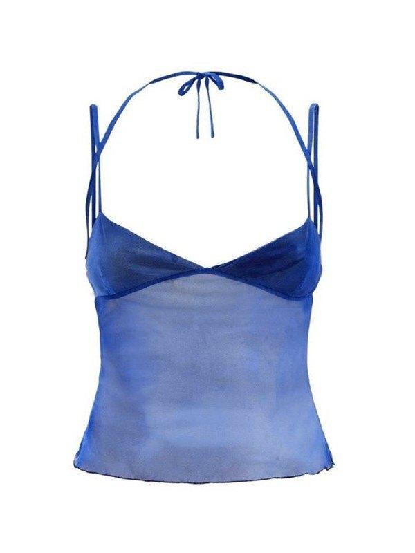 Semi Sheer Mesh Crop Cami Top Product Image