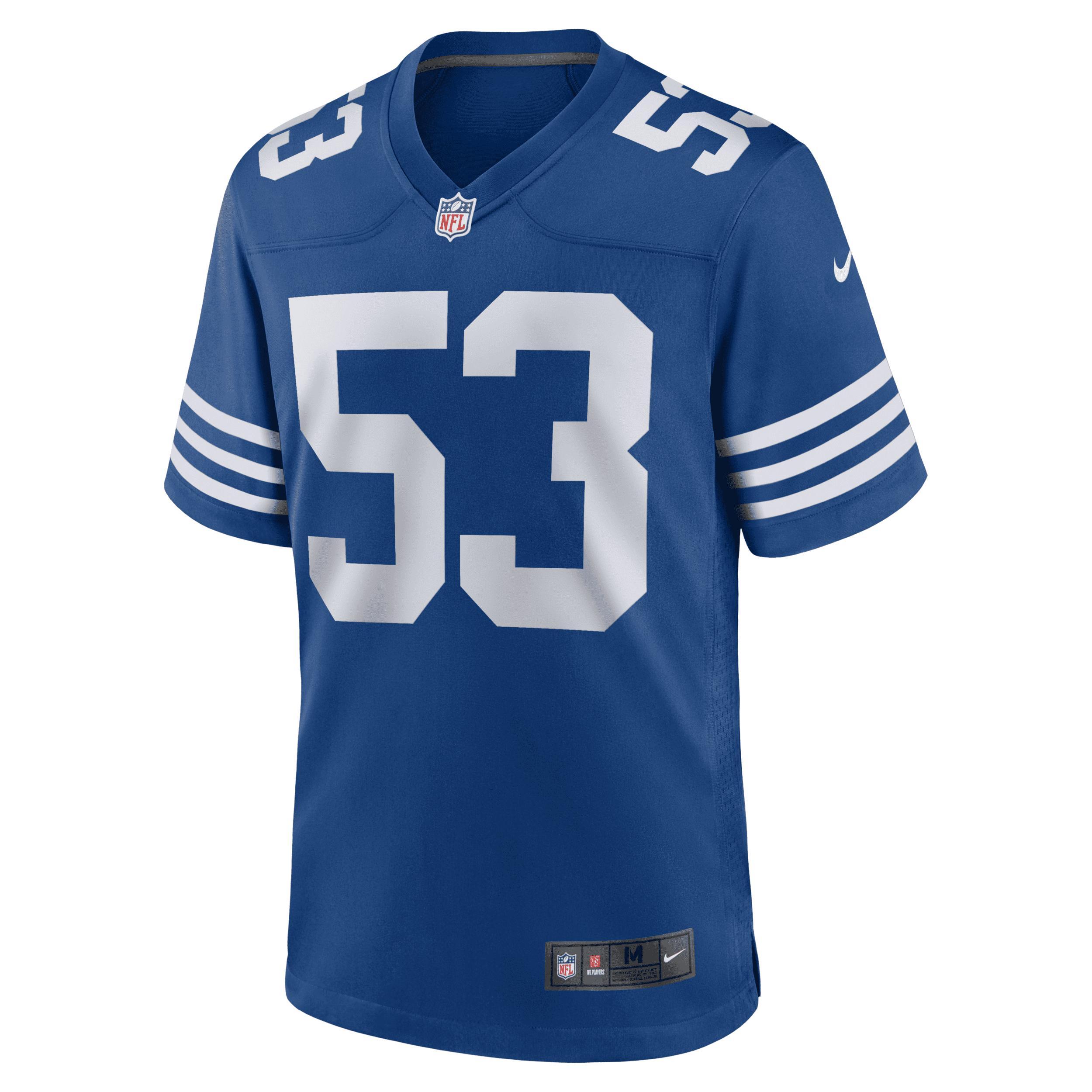 Mens Nike Darius Leonard Royal Indianapolis Colts Alternate Game Jersey Product Image