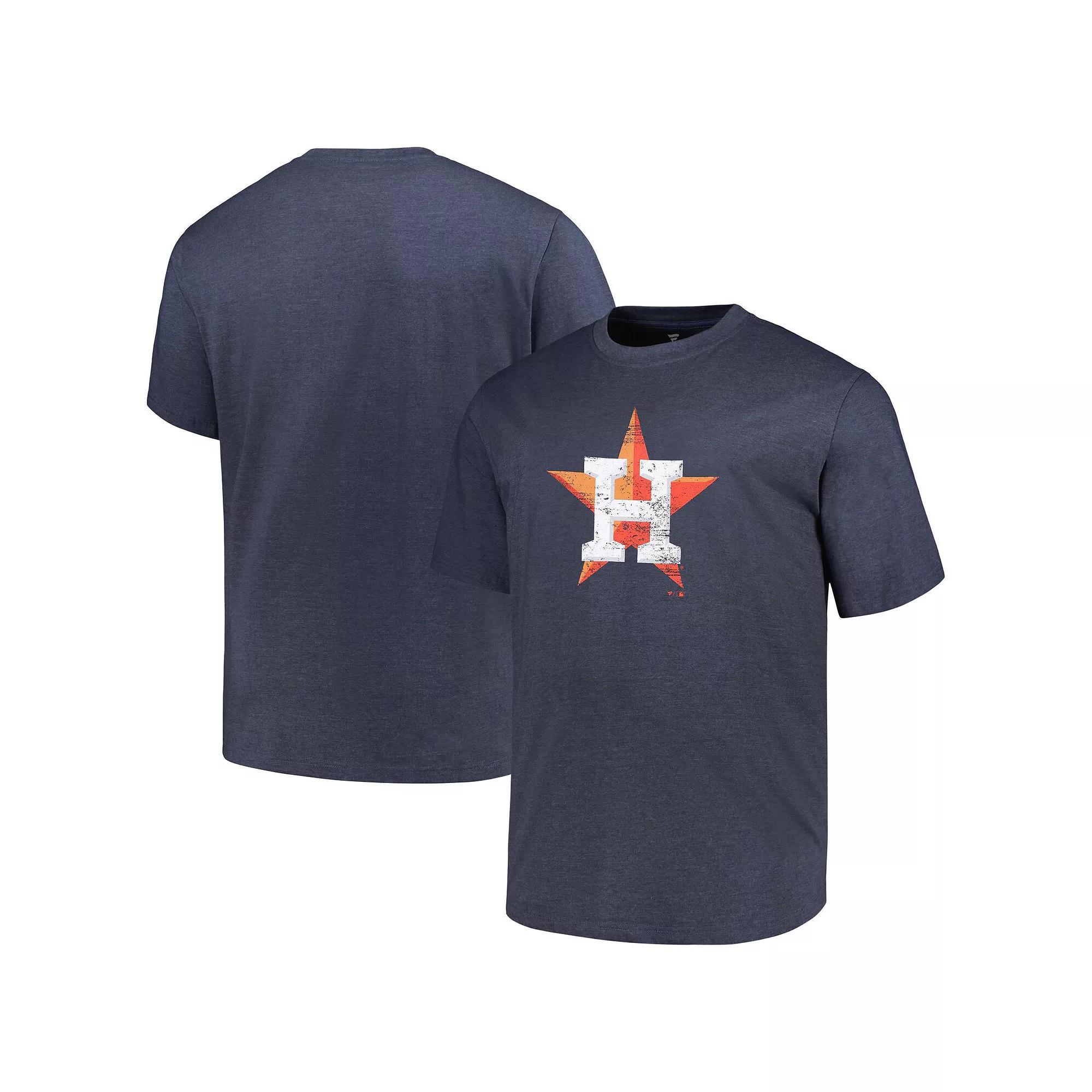 Men's Profile Heather Navy Houston Astros Big & Tall Weathered Logo T-Shirt,  Product Image