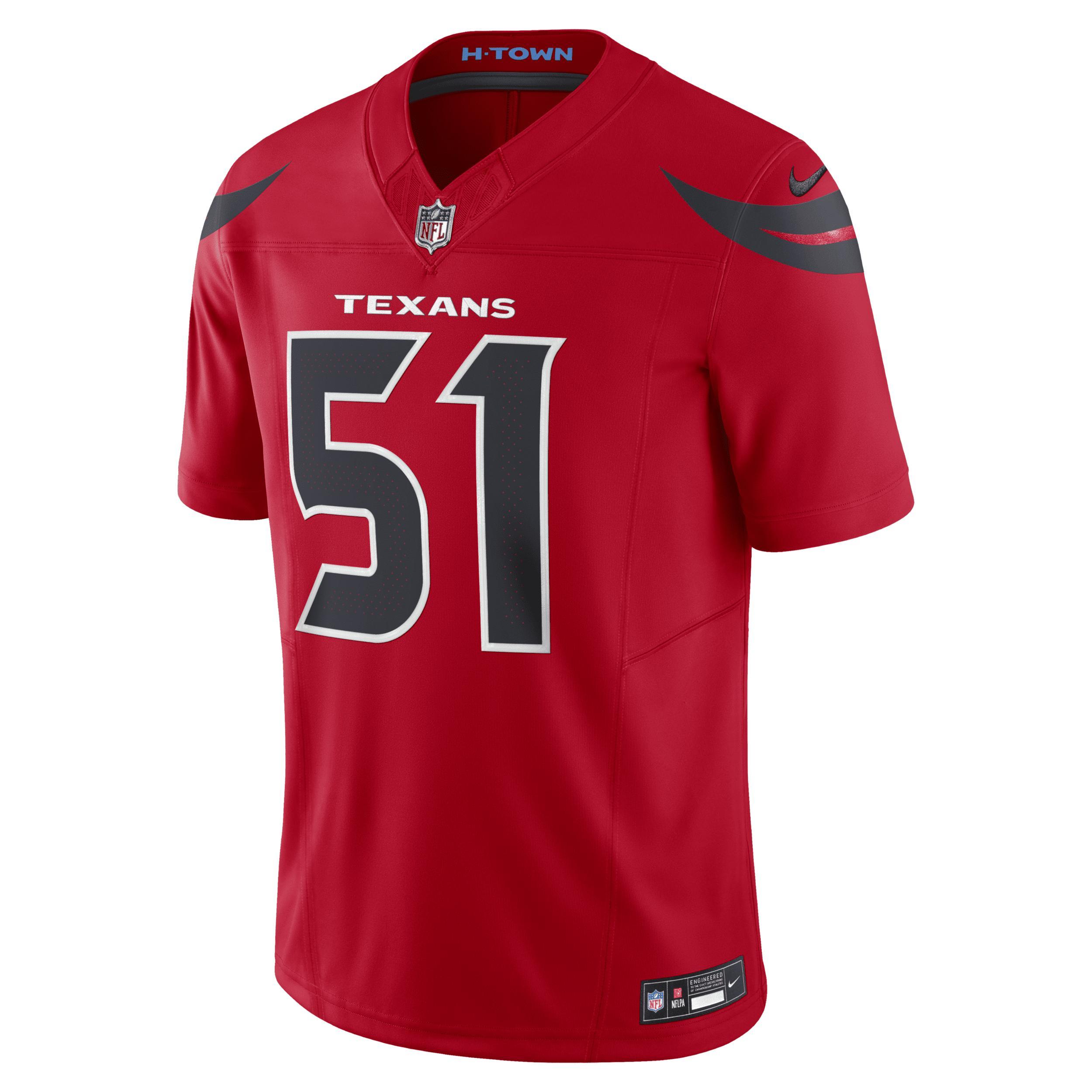 Men's Nike Will Anderson Jr. Red Houston Texans Alternate Vapor F.U.S.E. Limited Jersey, Size: XL Product Image