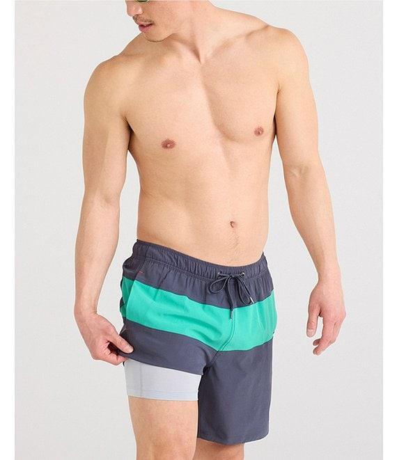 SAXX Oh Buoy 2N1 Color Block 7#double; Inseam Volley Swim Trunks Product Image