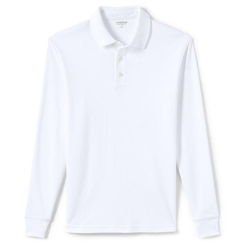 Men's Lands' End Soft Supima Polo, Size: Small, White Product Image