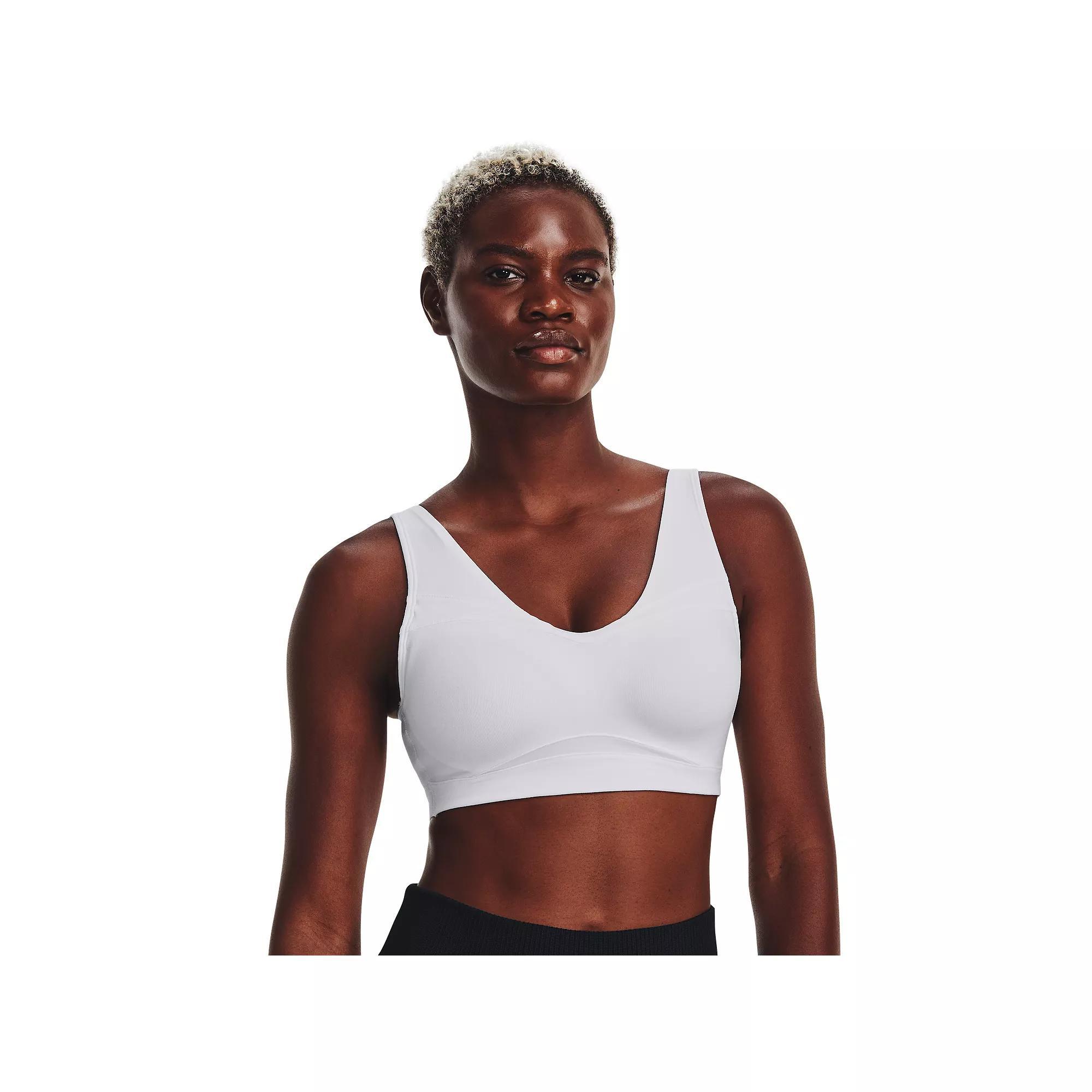 Women's Under Armour SmartForm Evolution Mid Sports Bra, Size: Large, White Product Image