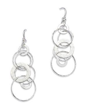 Medium Hammered Jet Set Drop Earrings in Sterling Silver Product Image