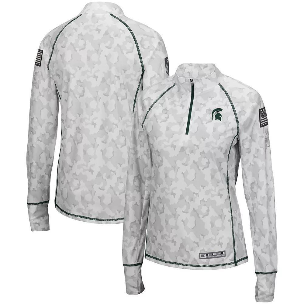 Women's Colosseum White Florida State Seminoles OHT Military Appreciation Officer Arctic Camo 1/4-Zip Jacket, Size: 2XL Product Image