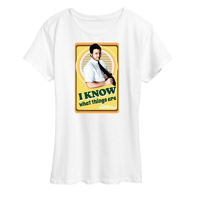 Womens Parks & Rec I Know Graphic Tee, Girls Product Image