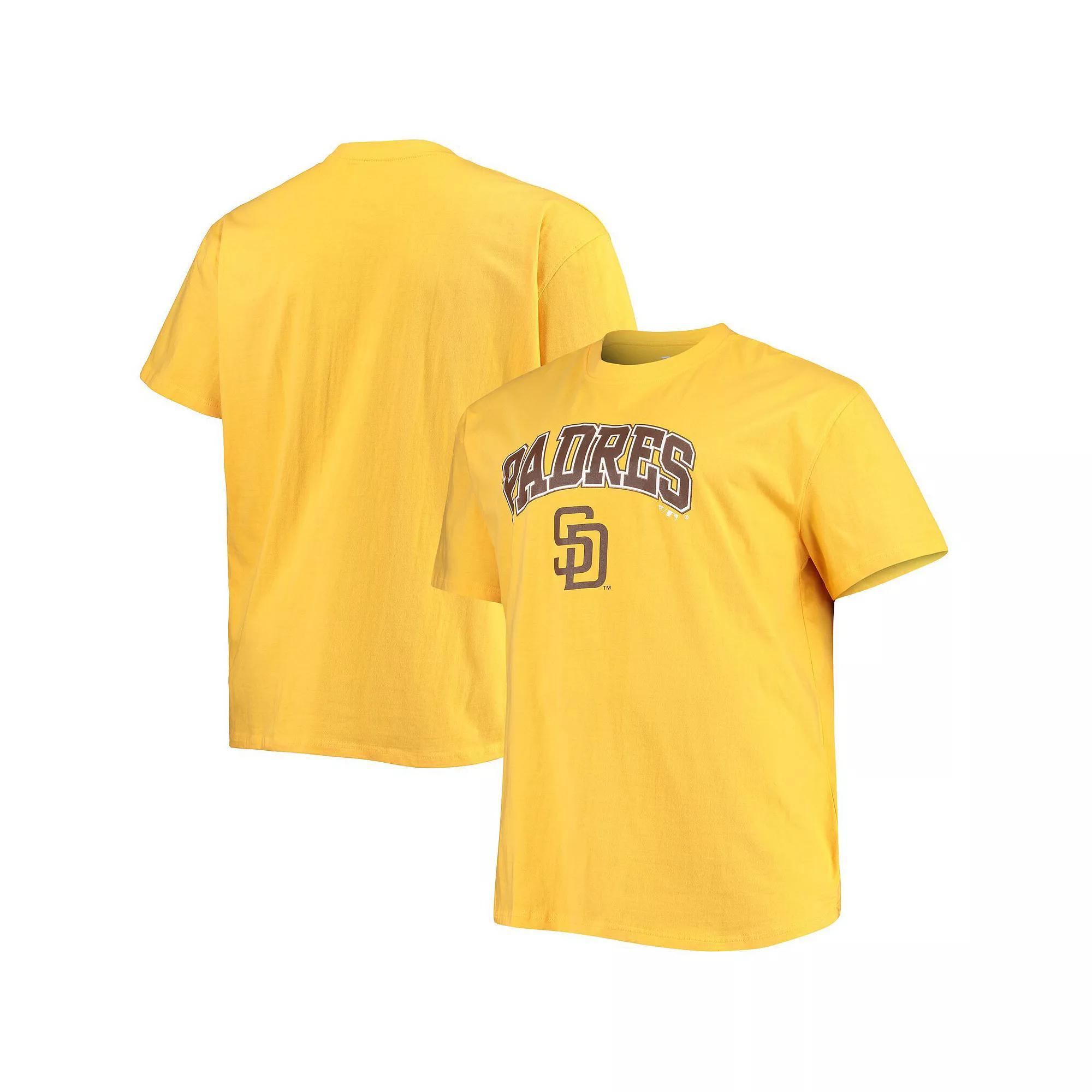 Men's Gold San Diego Padres Big & Tall Secondary Logo T-Shirt, Size: 2XB Product Image