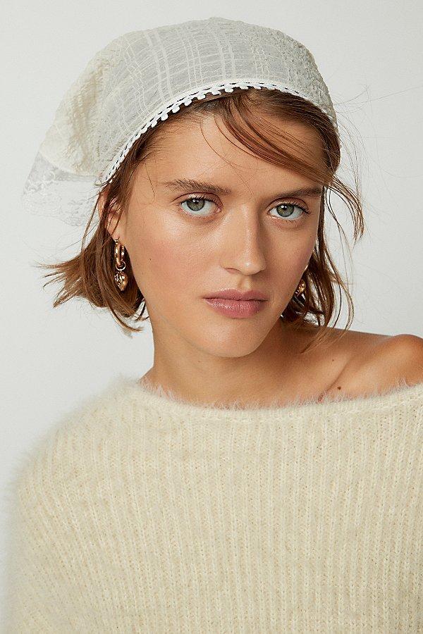 Lace Trim Headscarf Womens at Urban Outfitters Product Image