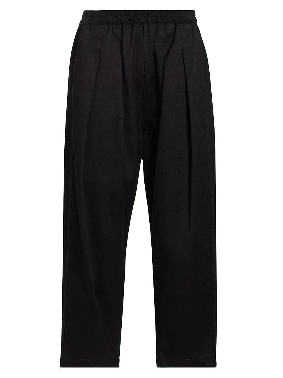 Mens Pleated Cotton Pants Product Image