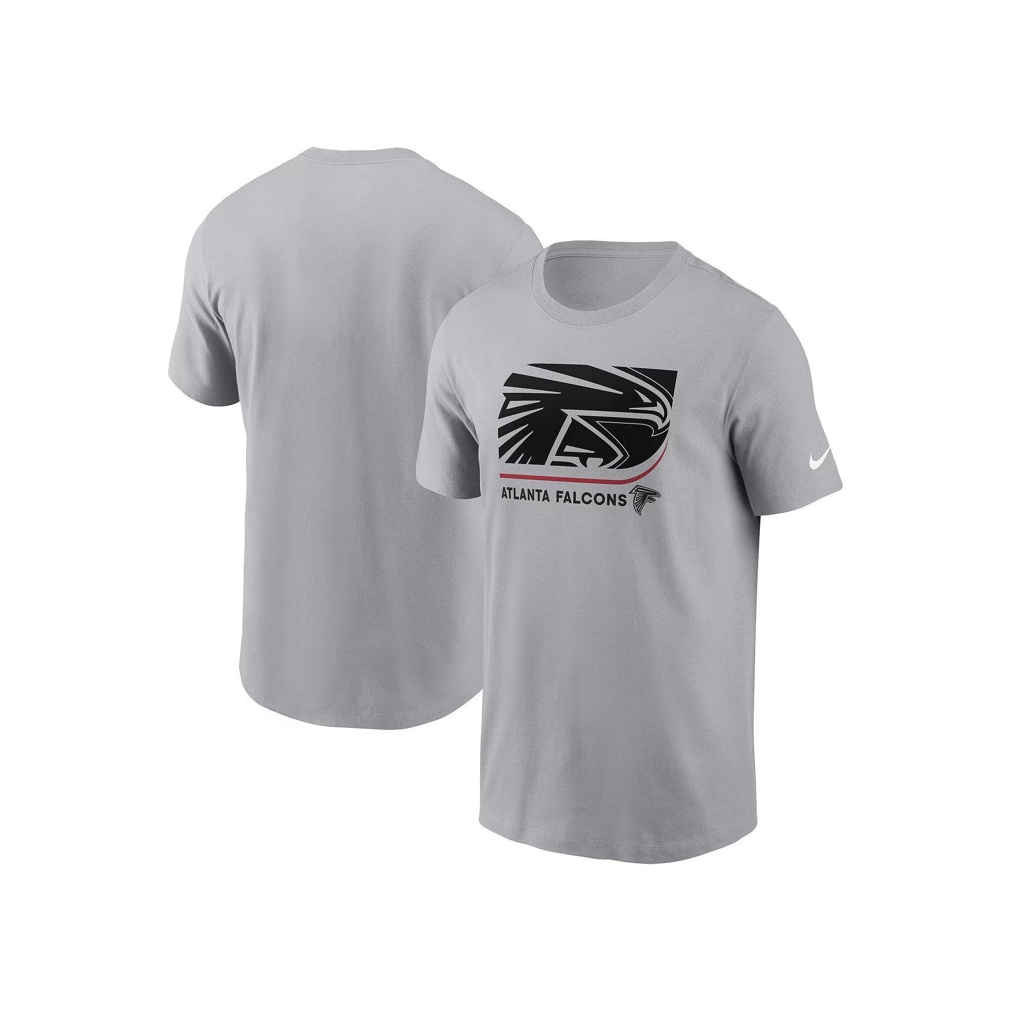 Men's Nike  Gray Atlanta Falcons Lockup Essential T-Shirt, Size: Large, Grey Product Image