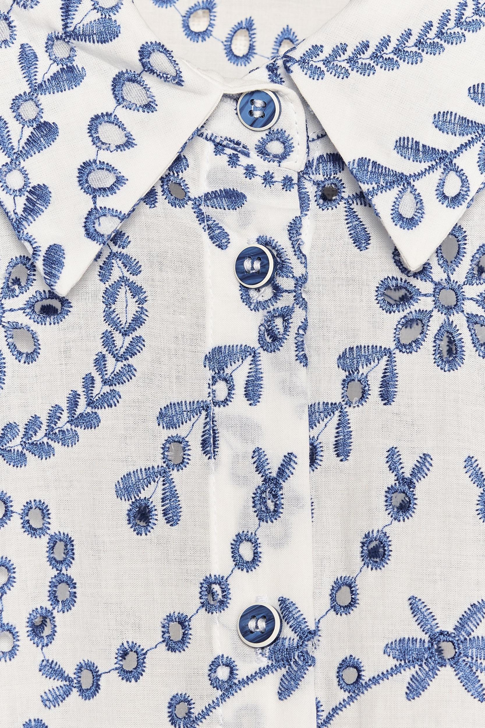 EMBROIDERED EYELET SHIRT Product Image