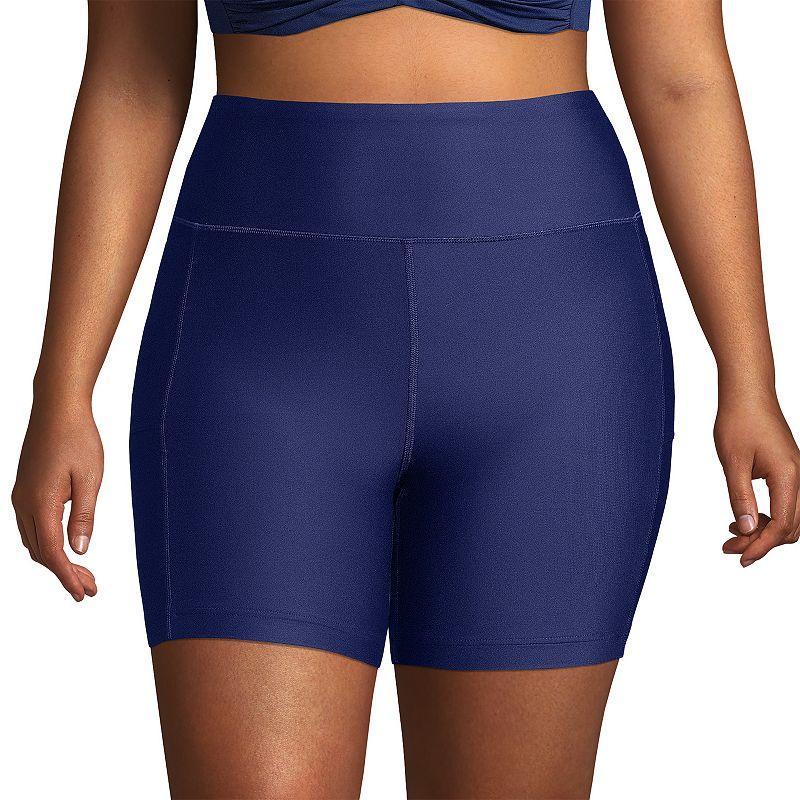 Plus Size Lands End 6 Thigh-Minimizer Swim Shorts, Womens Product Image