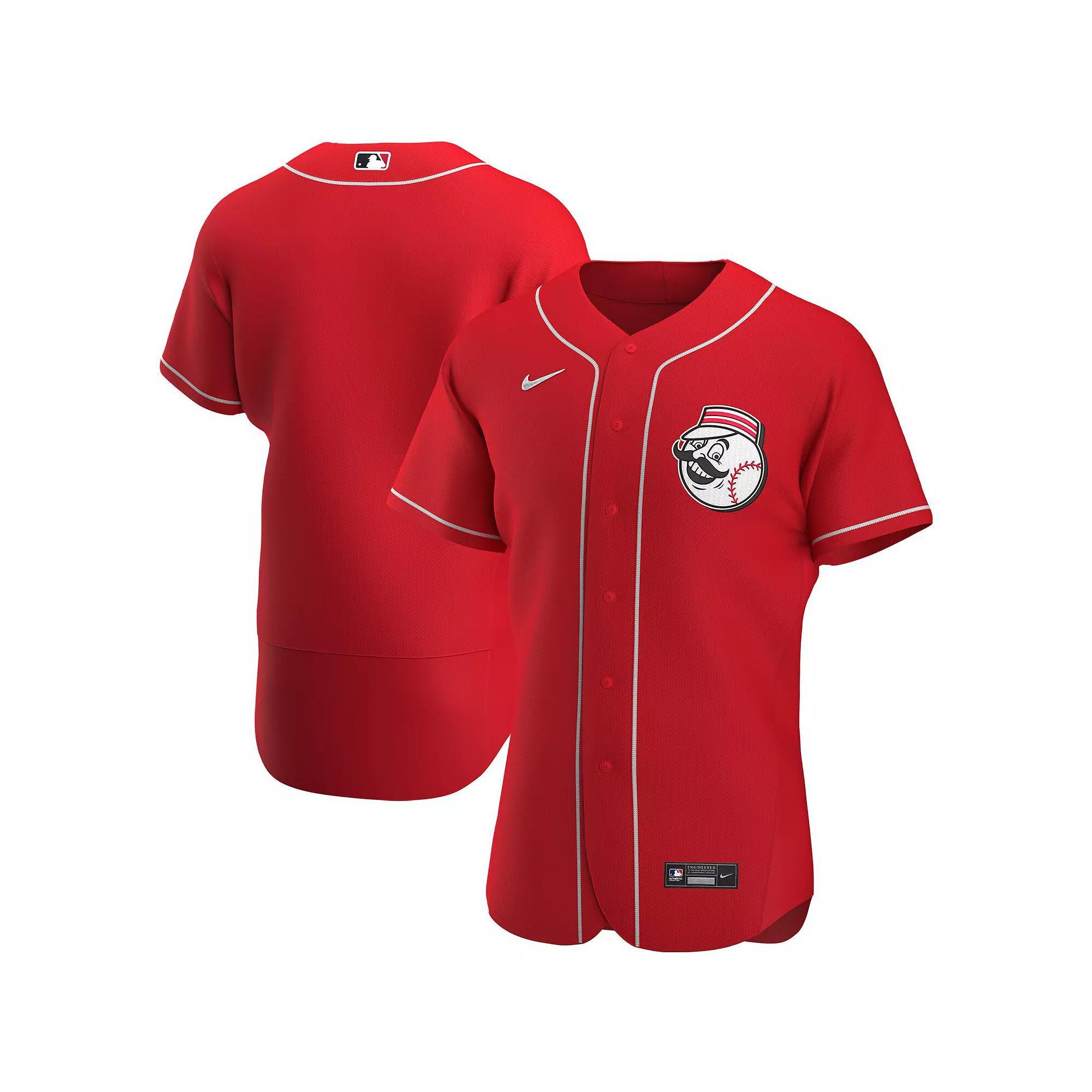 Men's Nike Scarlet Cincinnati Reds Alternate Authentic Team Logo Jersey,  Product Image