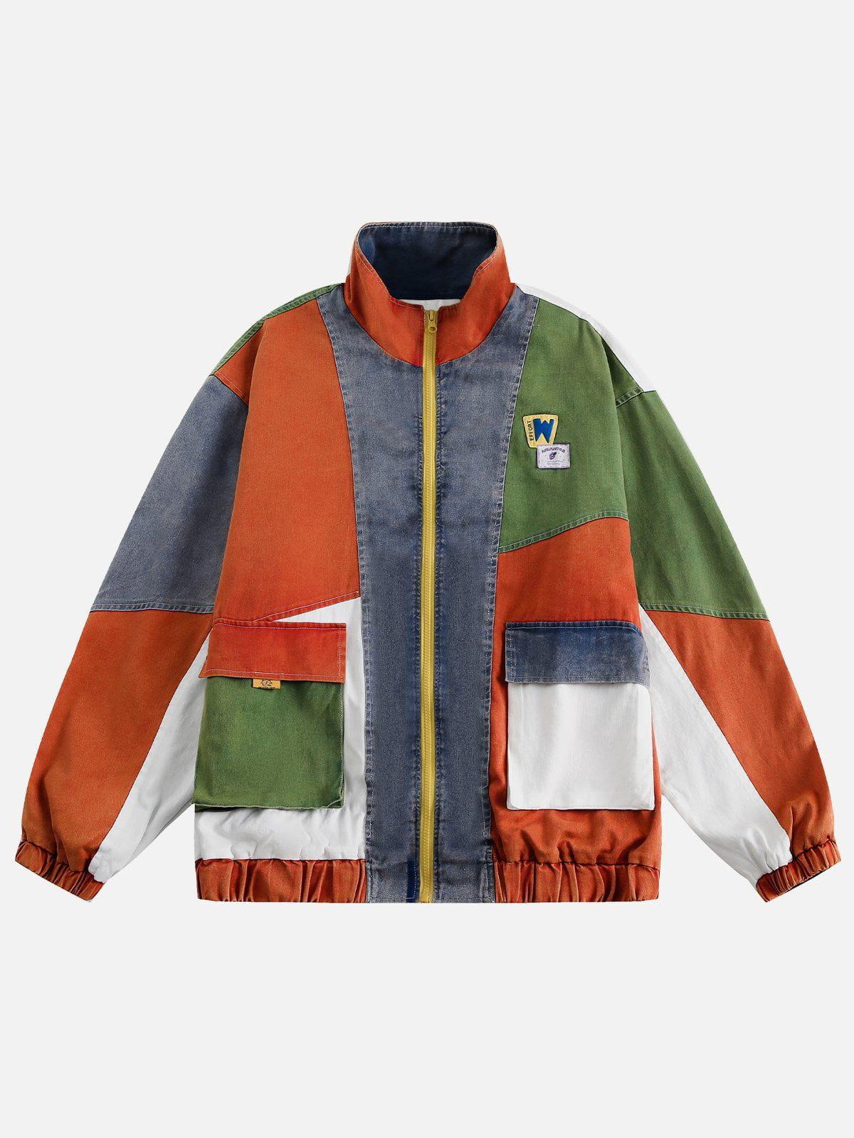 Aelfric Eden Multi Color Patchwork Jacket Product Image