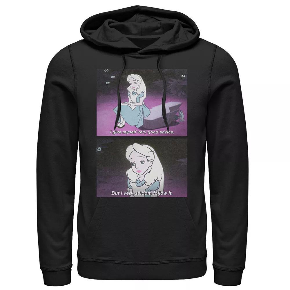 Disney's Alice In Wonderland I Give Good Advice Panels Men's Hoodie, Size: XXL, Black Product Image