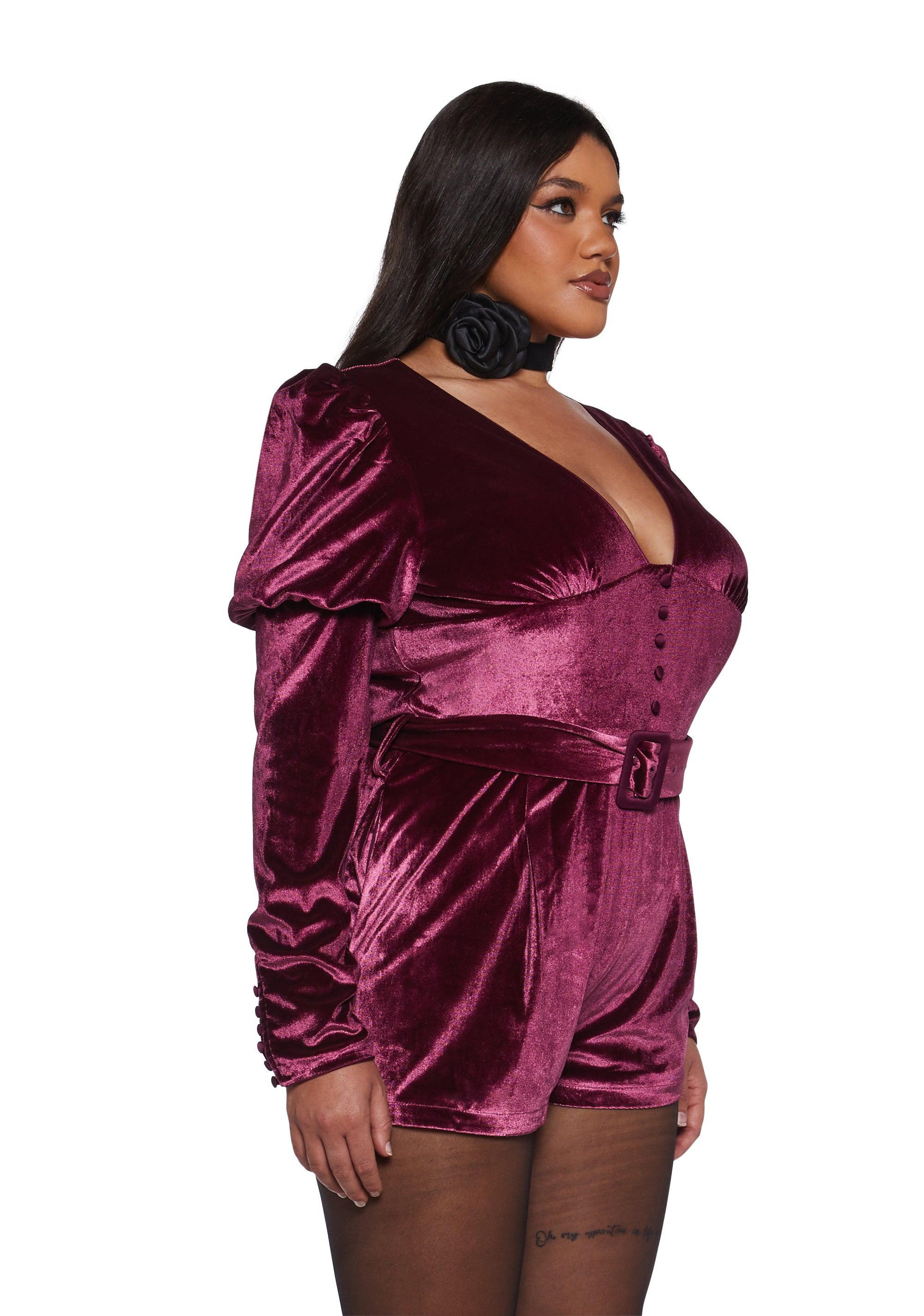 Chic Manners Velvet Romper - Pink Baby Product Image