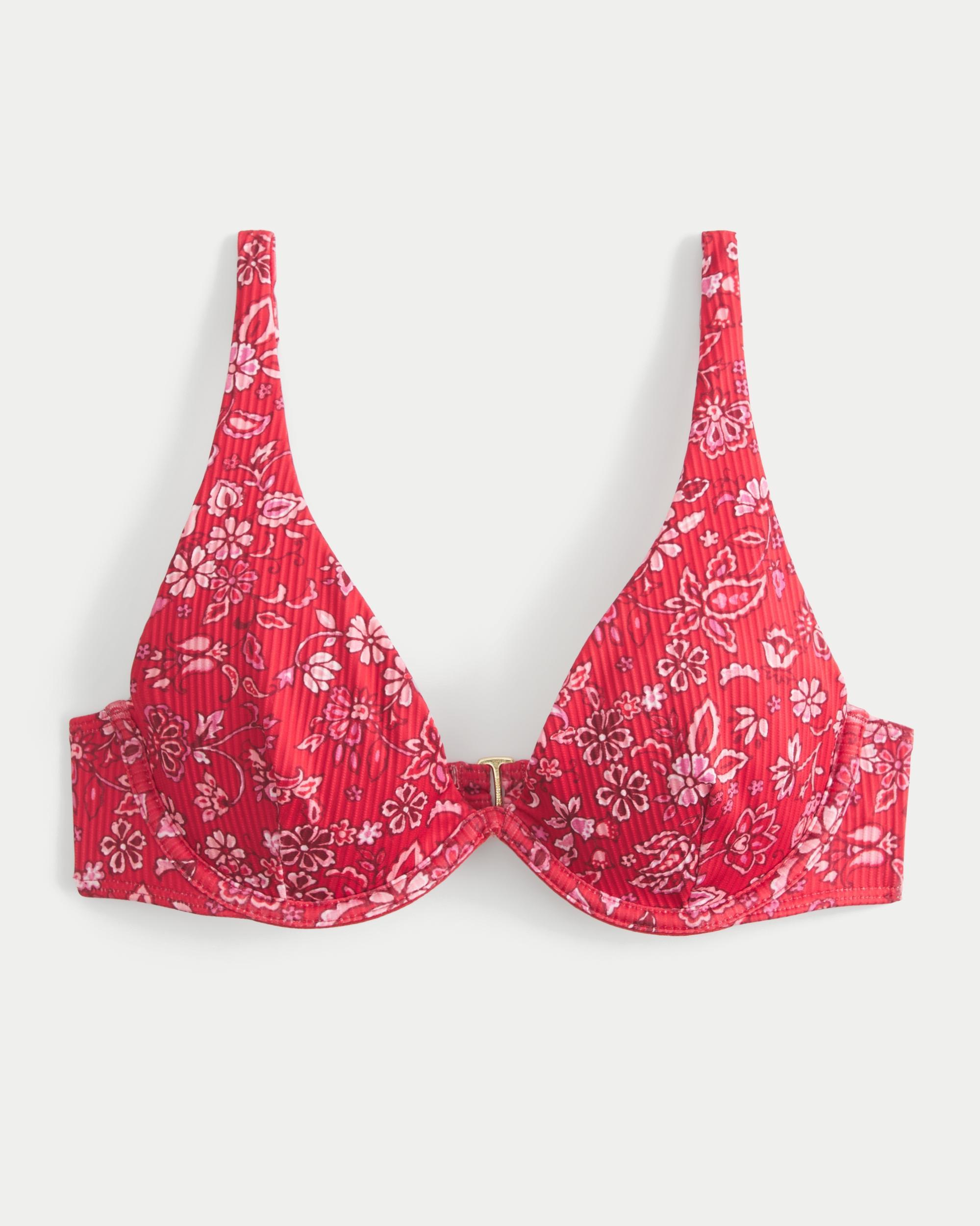 High Apex Ribbed Underwire Bikini Top Product Image