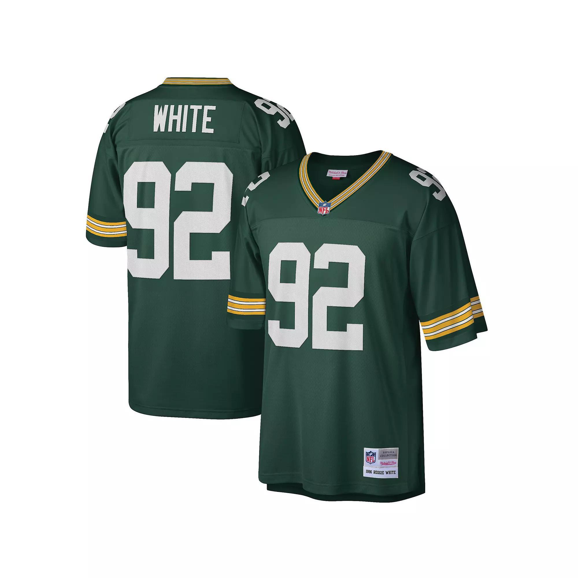 Men's Mitchell & Ness Reggie White Green Green Bay Packers Big & Tall 1996 Retired Player Replica Jersey,  Product Image