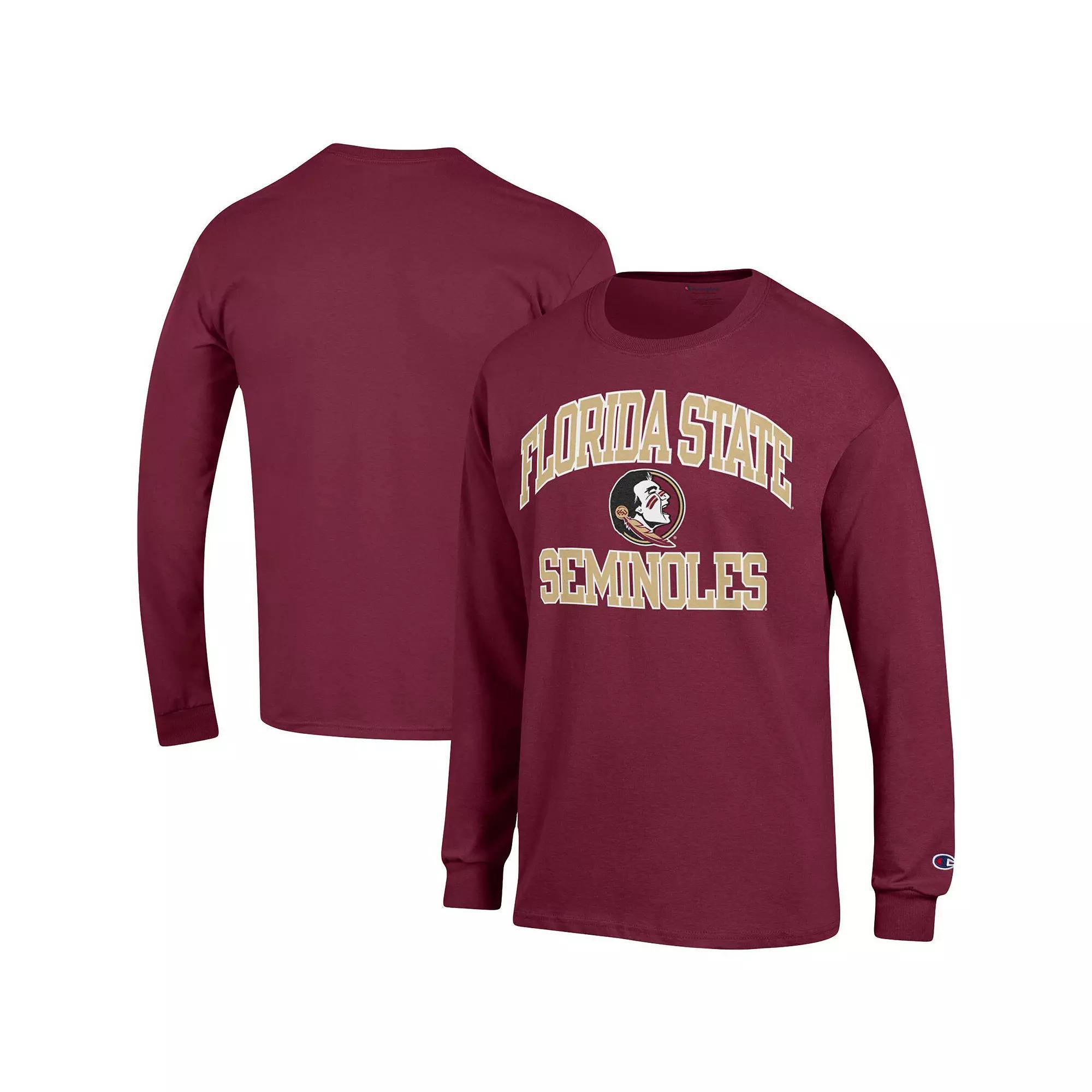 Men's Champion Garnet Florida State Seminoles High Motor Long Sleeve T-Shirt, Size: XL, Red Product Image