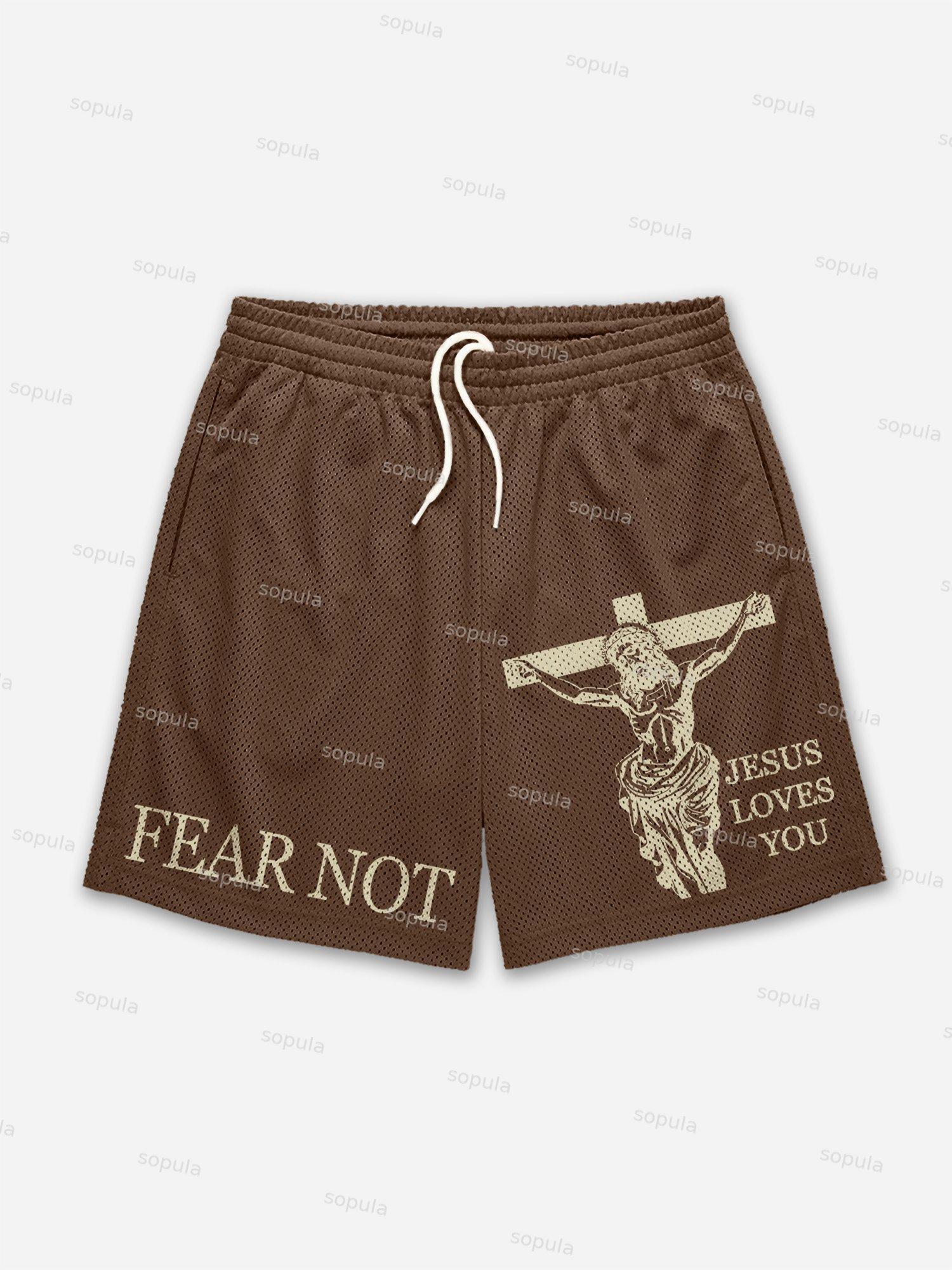 Fear Not God Print Mesh Shorts Product Image