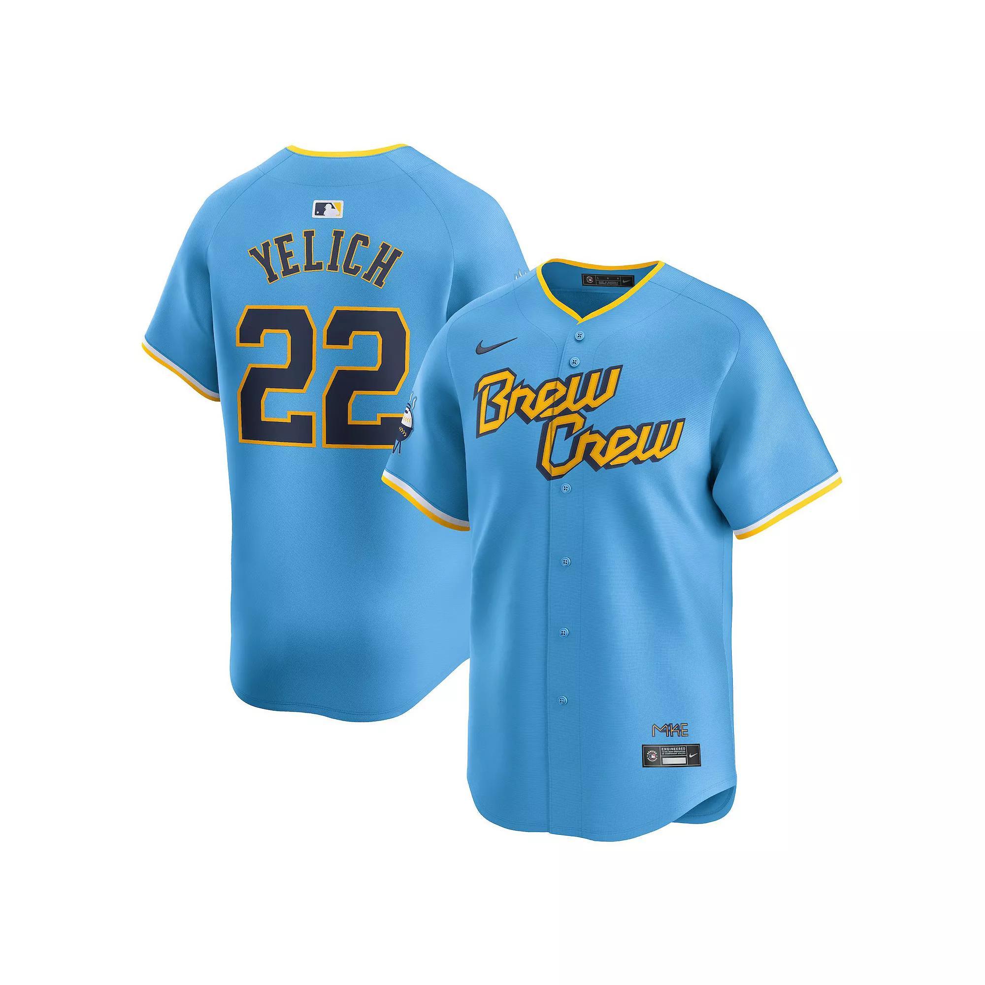 Christian Yelich Milwaukee Brewers City Connect Nike Men's Dri-FIT ADV MLB Limited Jersey Product Image