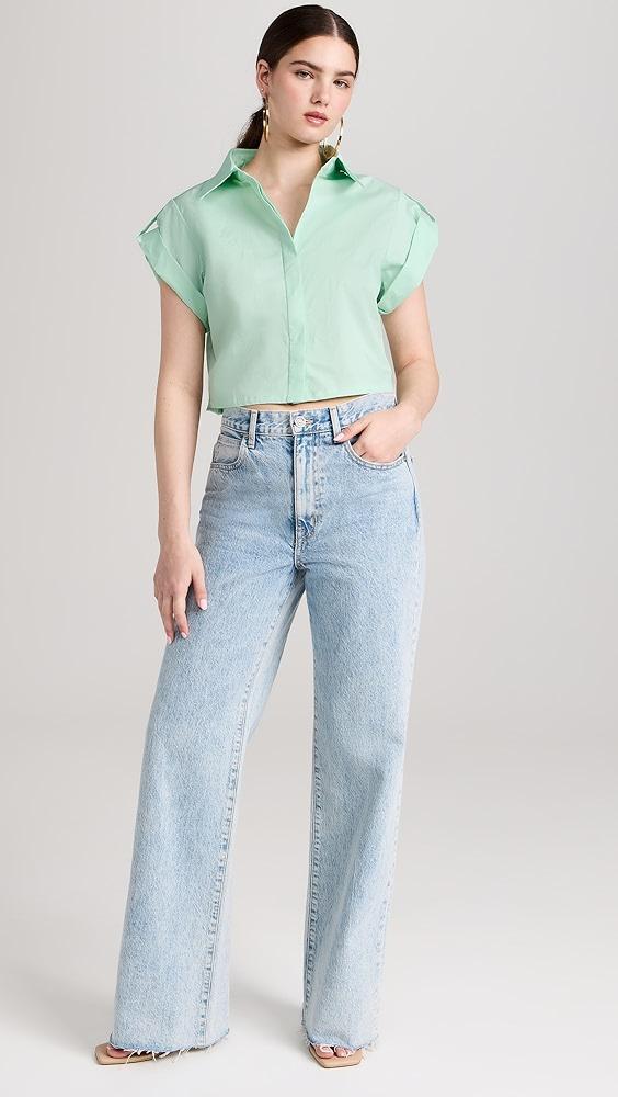 SLVRLAKE Grace High Rise Wide Leg Jeans | Shopbop Product Image