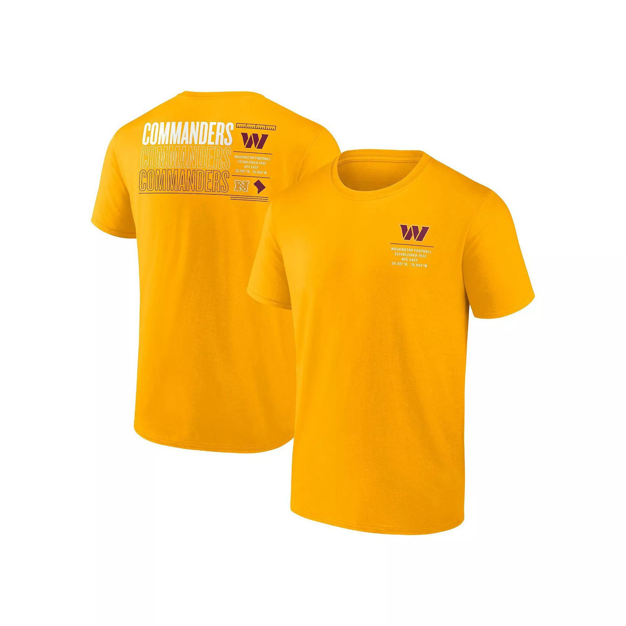 Men's Fanatics Gold Washington Commanders Repeat Stats T-Shirt,  Product Image