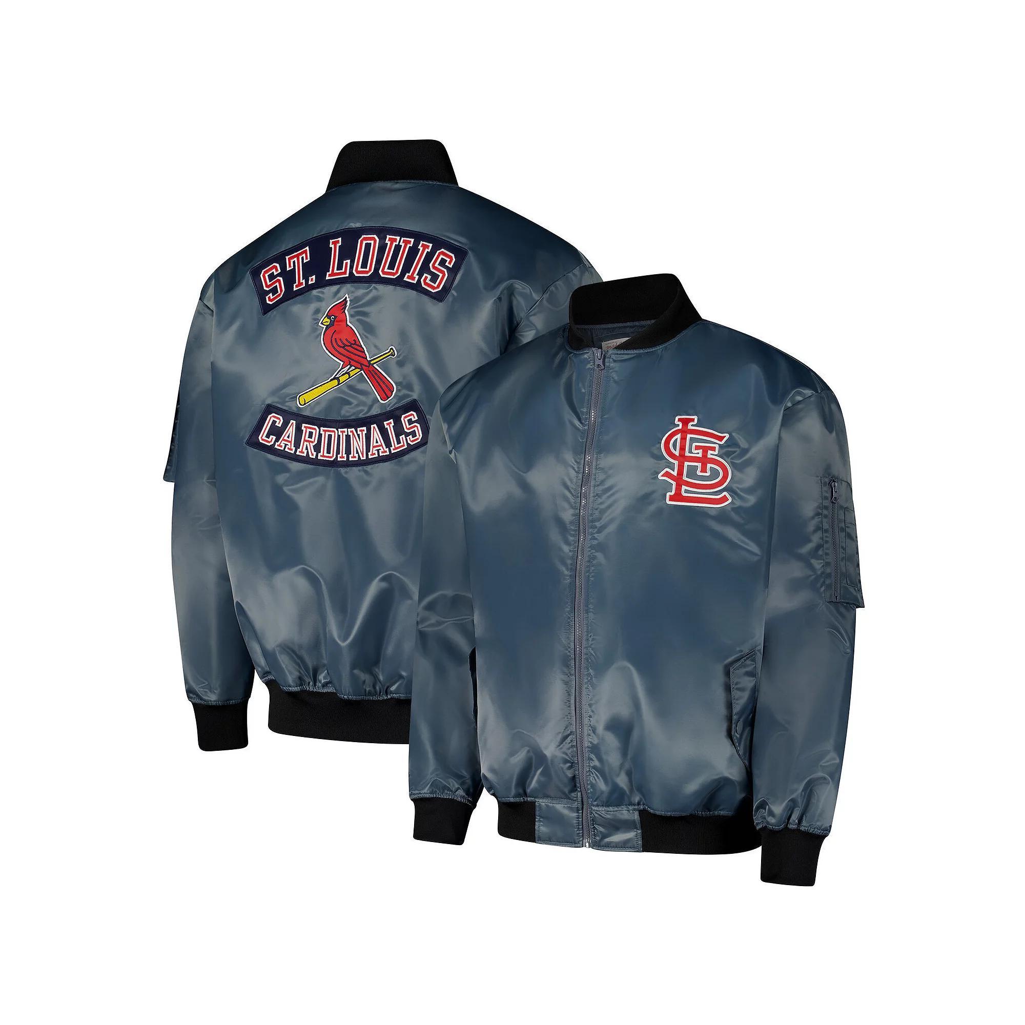 Men's Profile Charcoal St. Louis Cardinals Big & Tall Full-Zip Bomber Jacket, Size: XLT Product Image