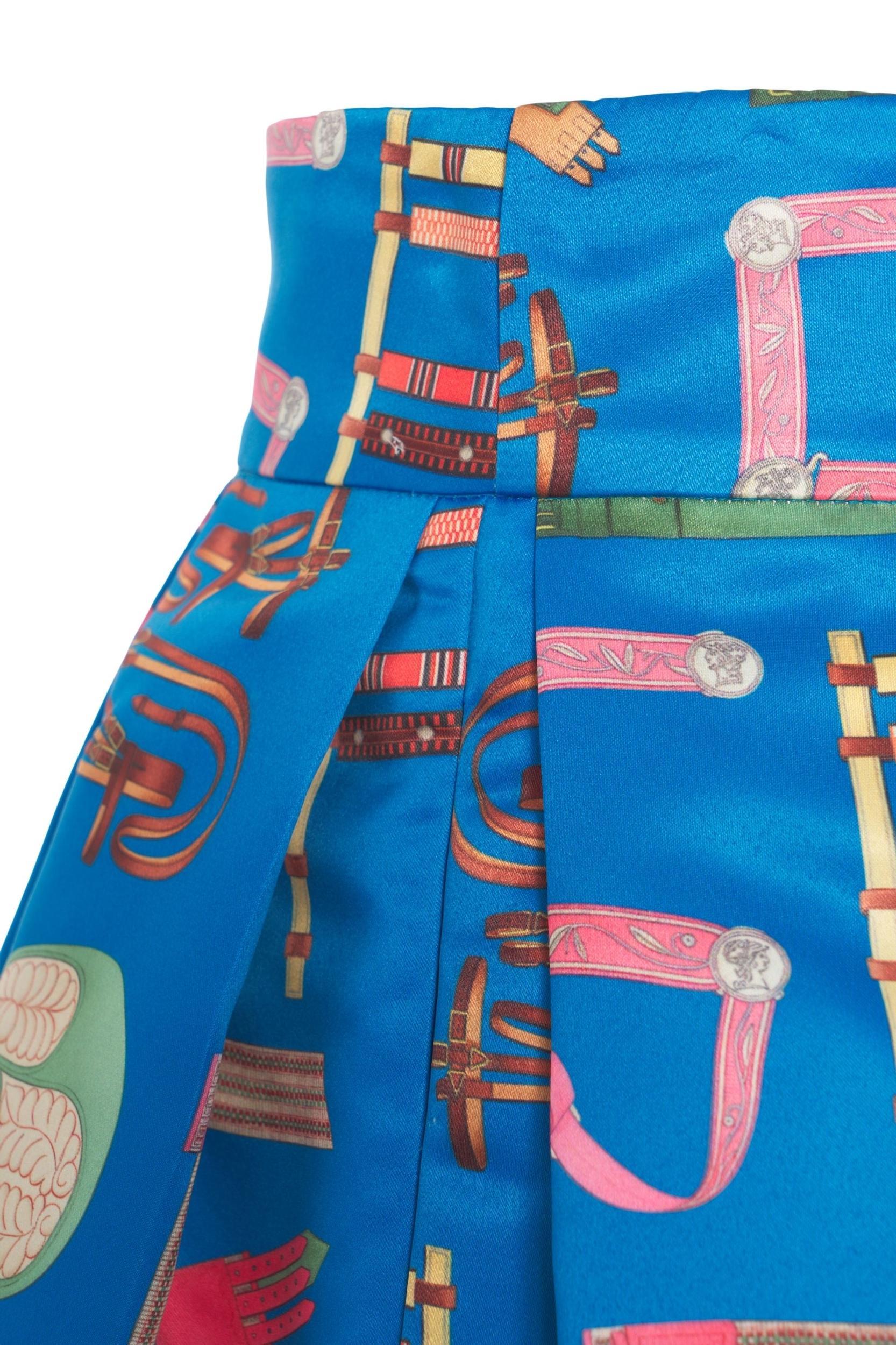 Pleated skirt with print Product Image