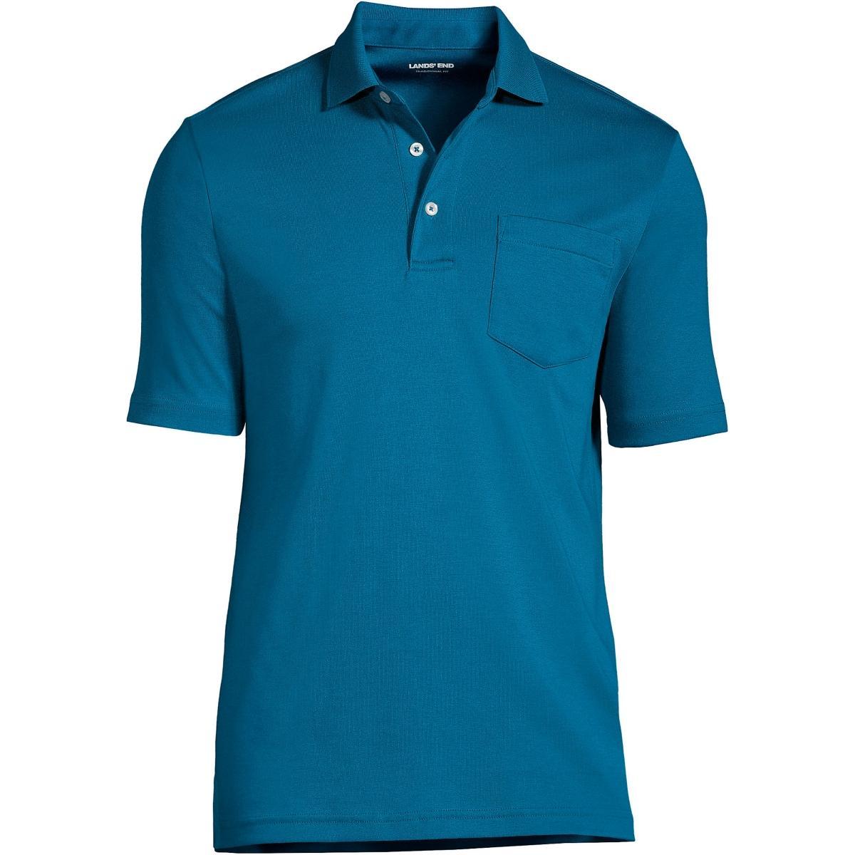 Mens Lands End Super Soft Supima Pocket Polo Product Image