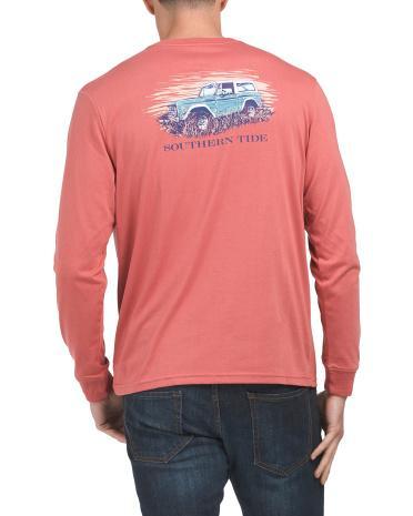 Long Sleeve On Board For Off Roads T-Shirt for Men | Polyester/Cotton Product Image