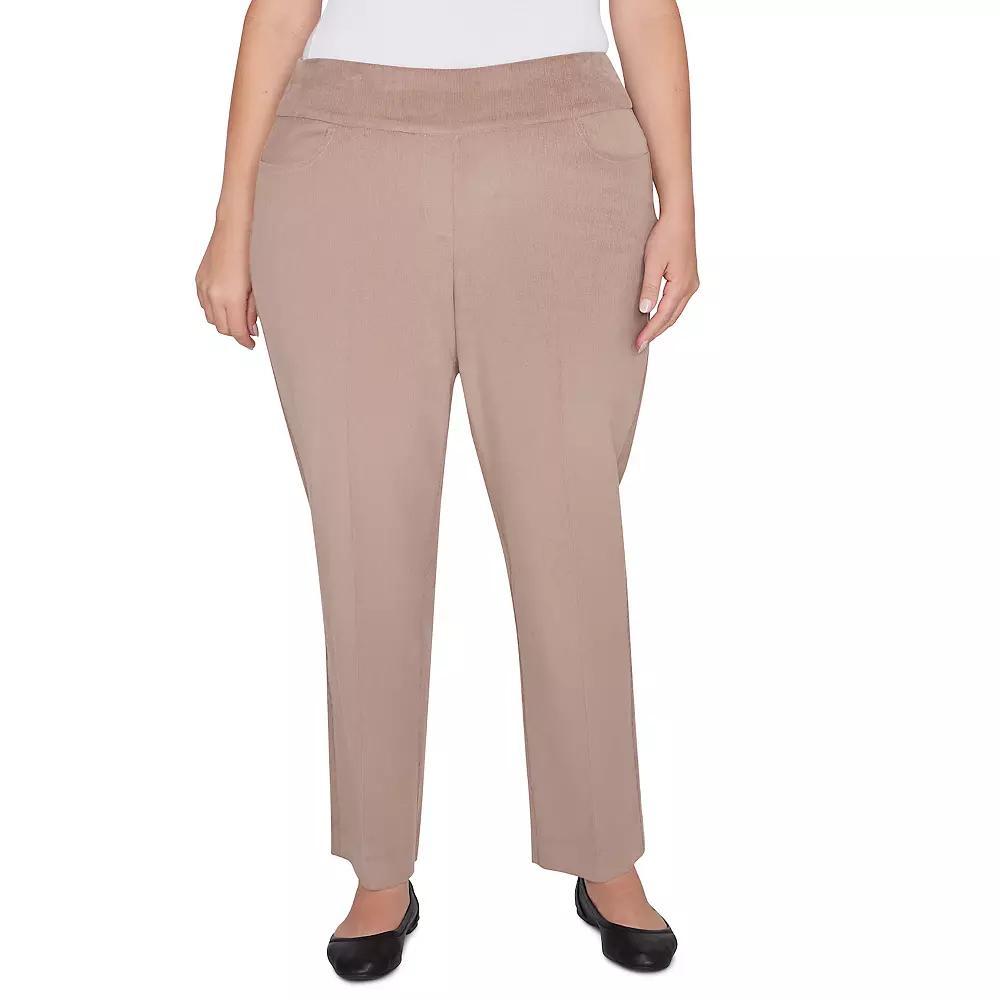 Plus Size Alfred Dunner Classic Balanced Average Length Pants, Women's, Size: 24 W, Fawn Product Image