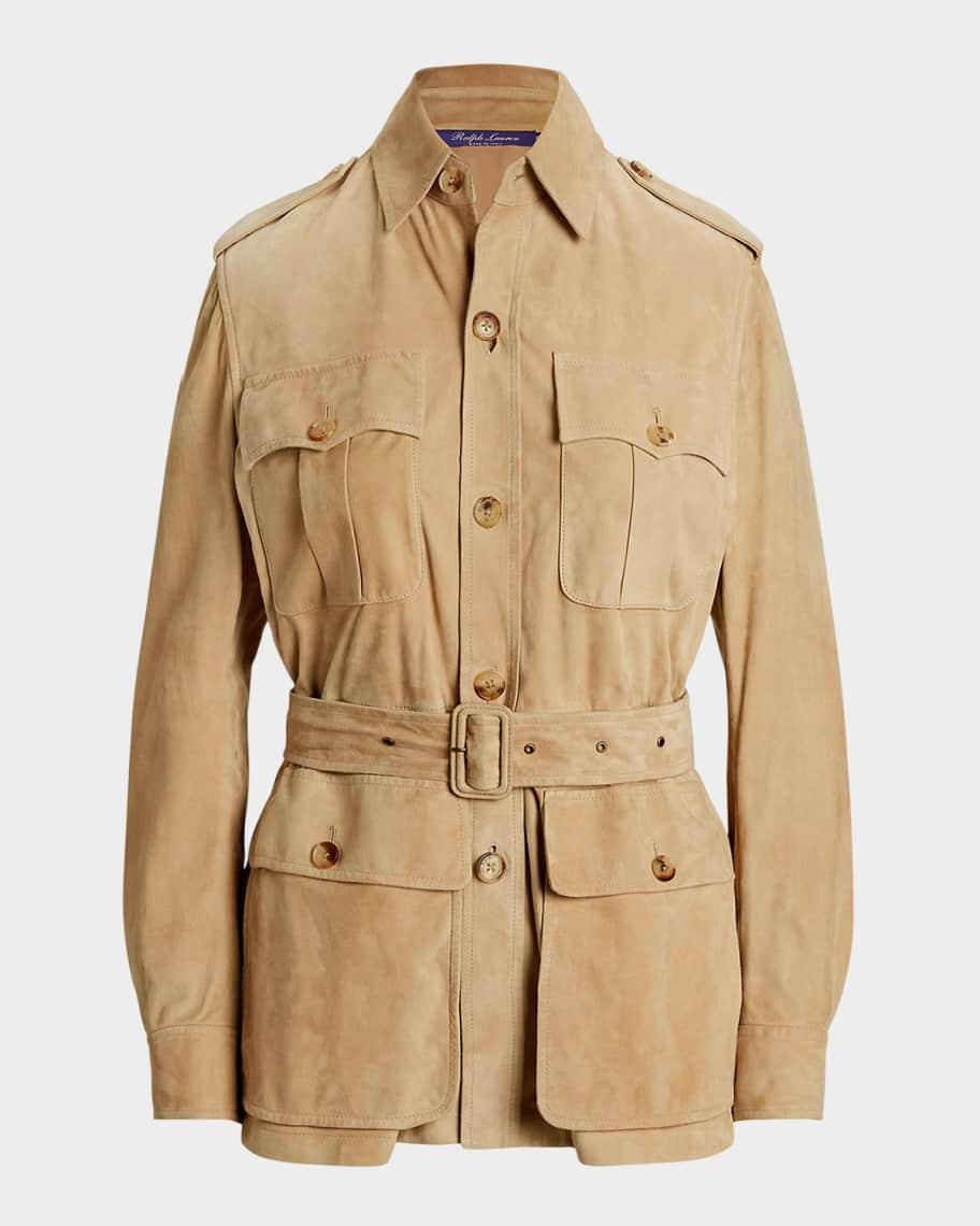 Gabbie Belted Suede Field Jacket Product Image