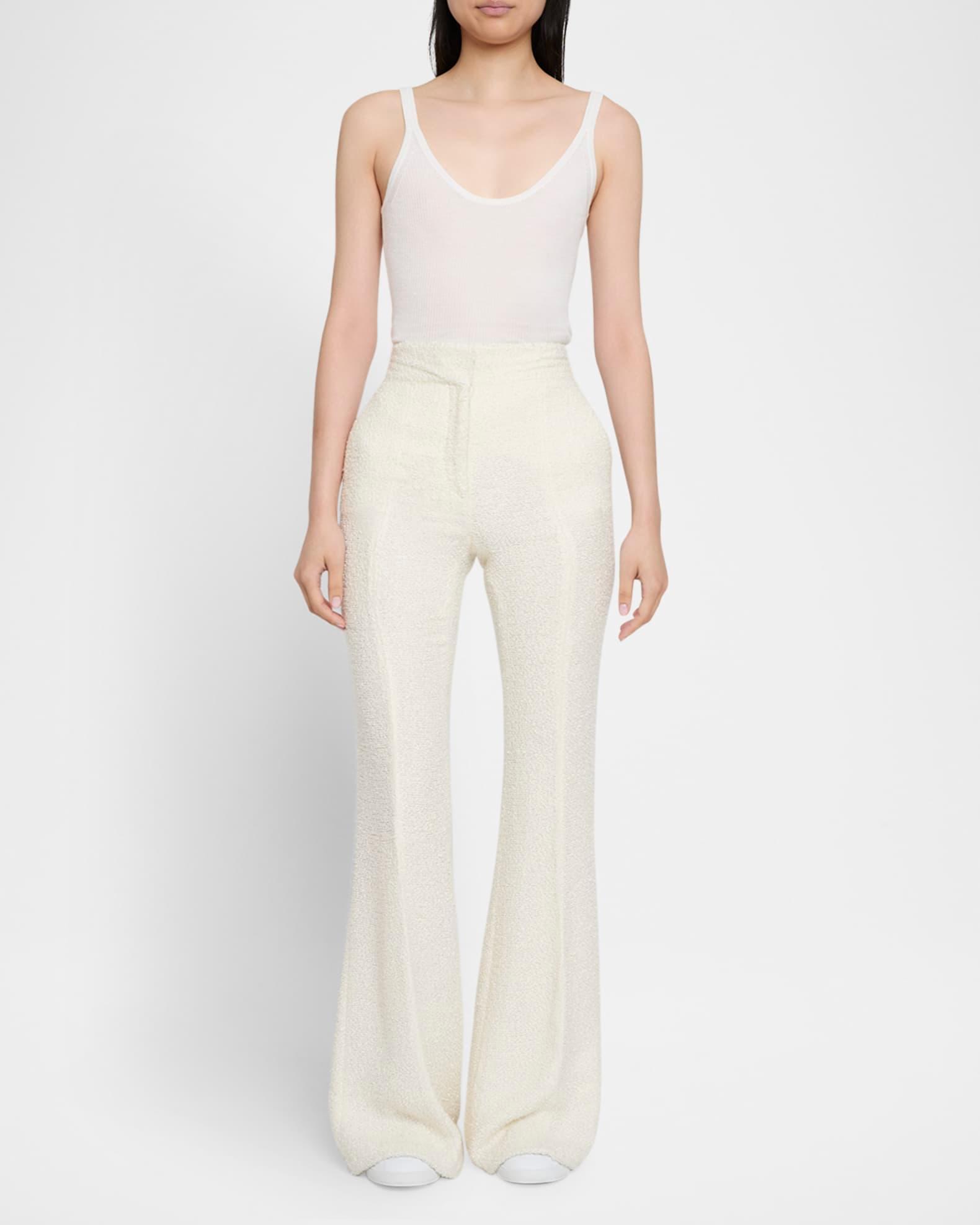 Rhein Flared Textured Silk Pants Product Image