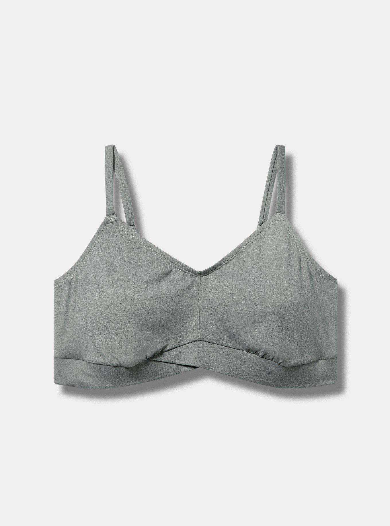 Lightly Lined Heather Cross Front Bralette Product Image