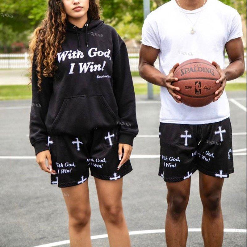 Sopula With God I Win Graphic Mesh Shorts Product Image