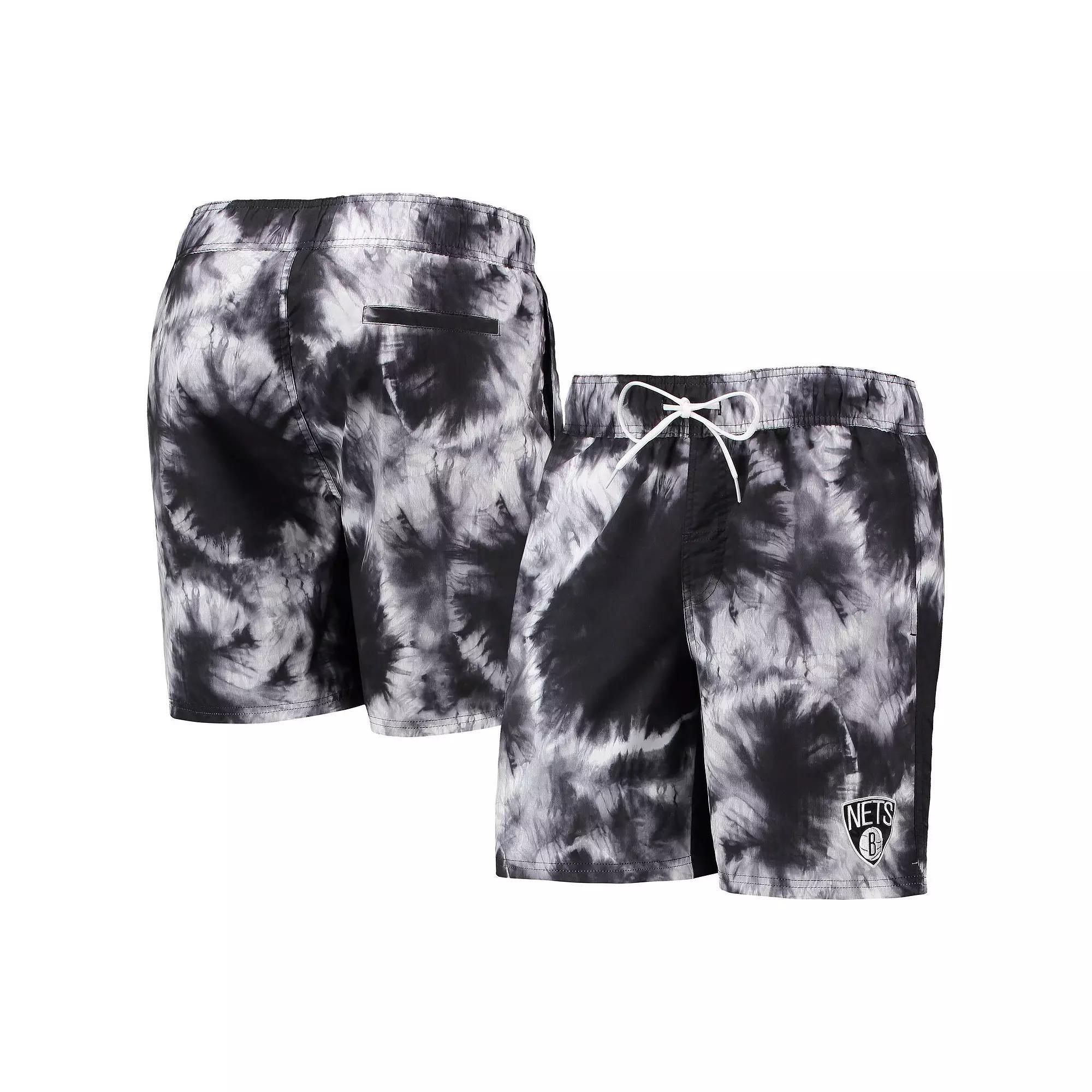 Men's G-III Sports by Carl Banks Black Brooklyn Nets Splash Volley Swim Shorts, Size: Small Product Image