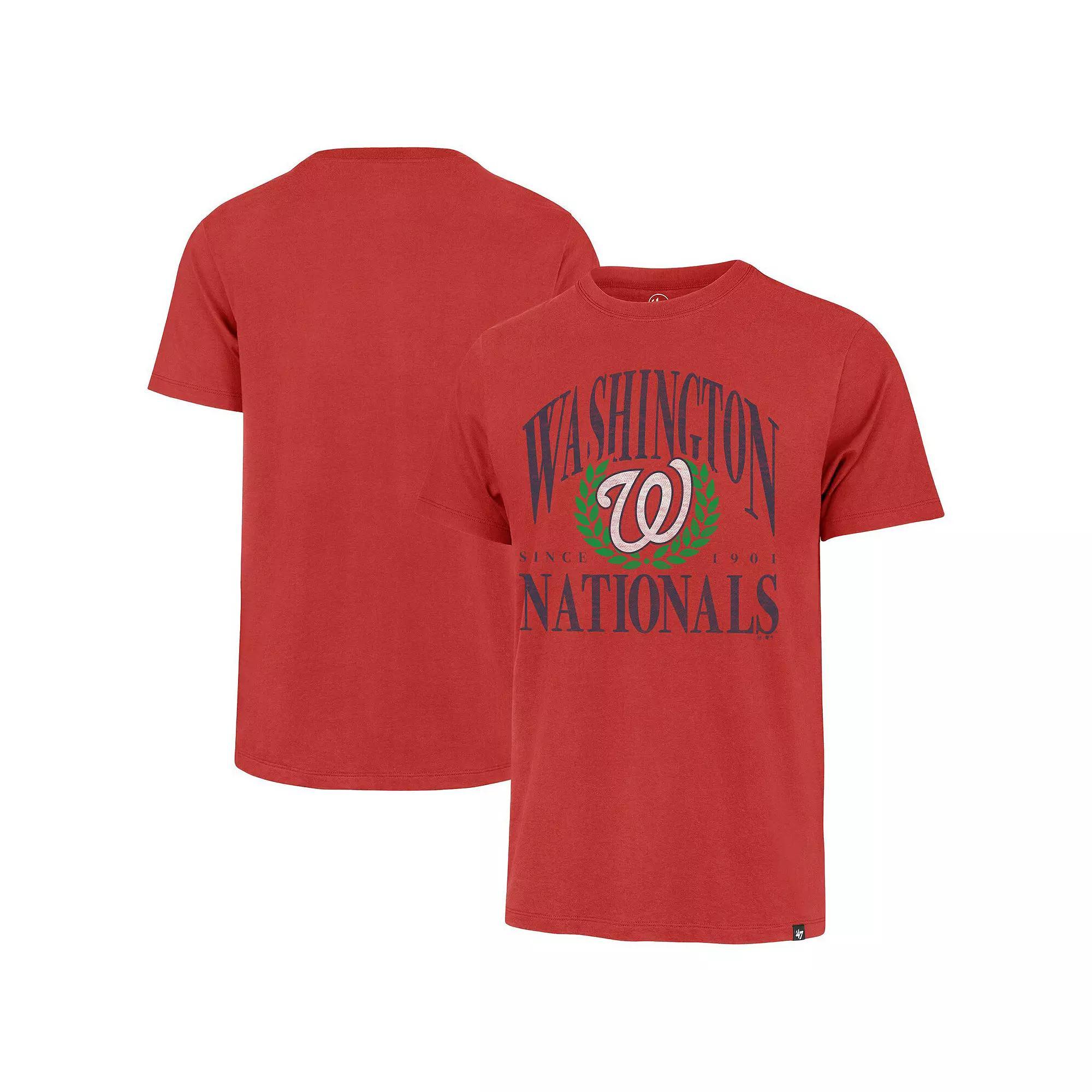 Men's '47 Red Washington Nationals Pitchout Franklin T-Shirt, Size: 3XL Product Image