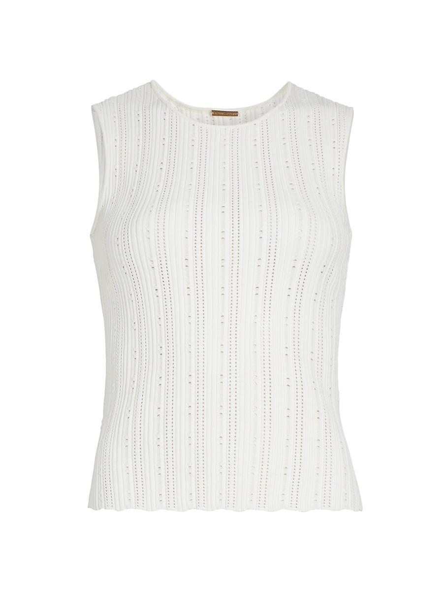 Womens Pointelle Jacquard Top Product Image