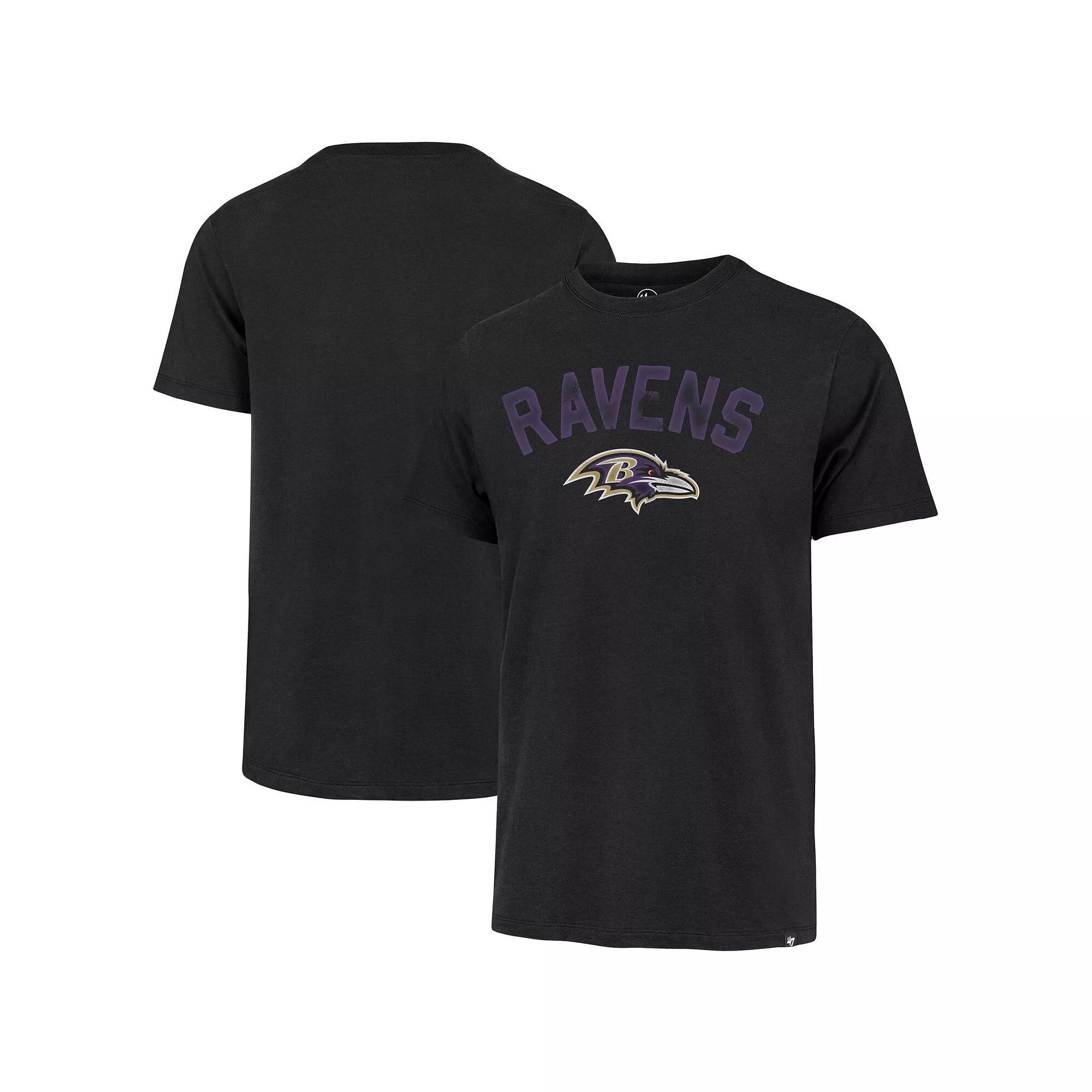 Men's '47 Black Baltimore Ravens All Arch Franklin T-Shirt,  Product Image