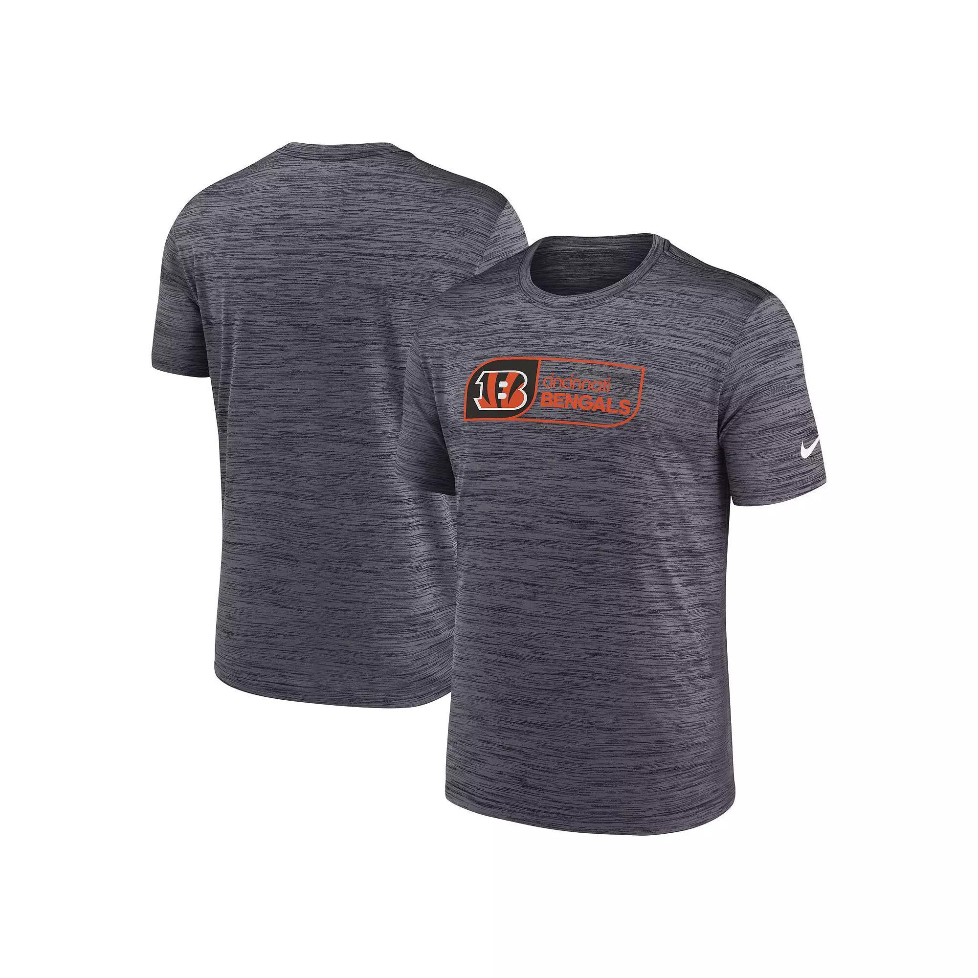 Men's Nike Black Cincinnati Bengals Big & Tall Velocity Jock Tag Performance T-Shirt,  Product Image