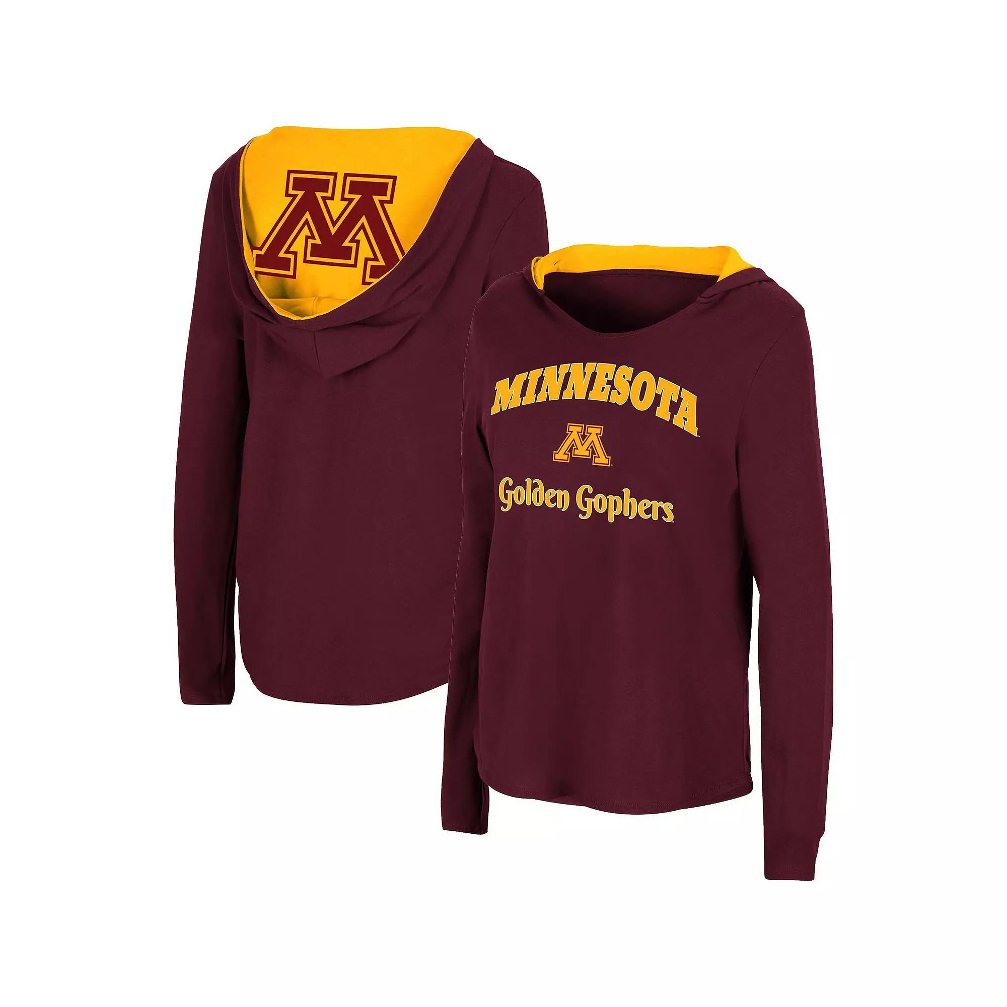 Women's Colosseum Maroon Minnesota Golden Gophers Catalina Hoodie Long Sleeve T-Shirt, Size: Medium, Red Product Image