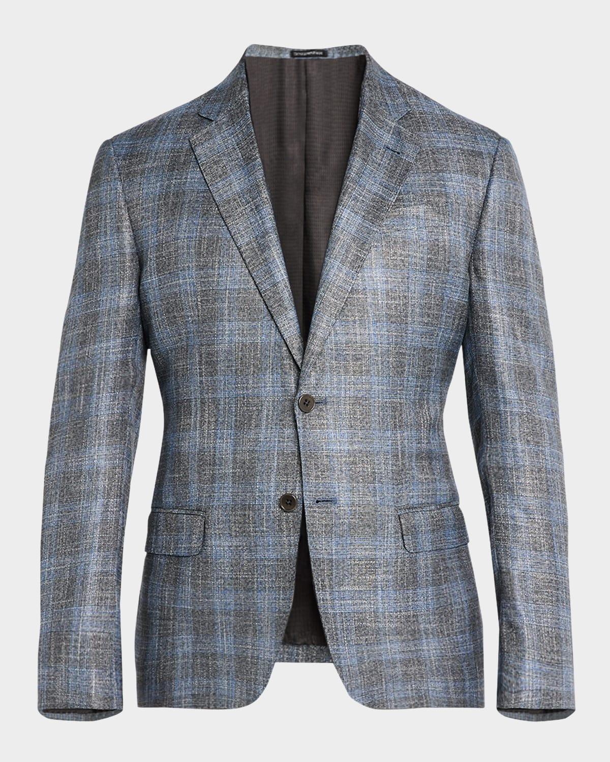 Mens Bamboo Textured Plaid Sport Coat Product Image