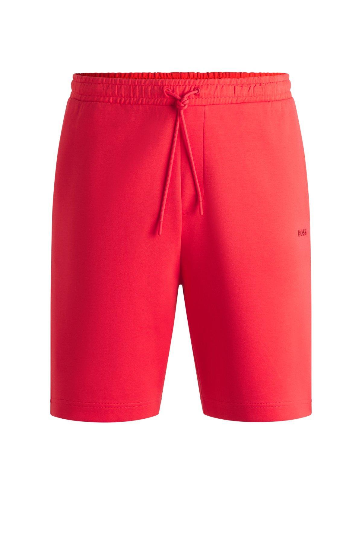 Stretch-cotton regular-fit shorts with sandwich logo Product Image