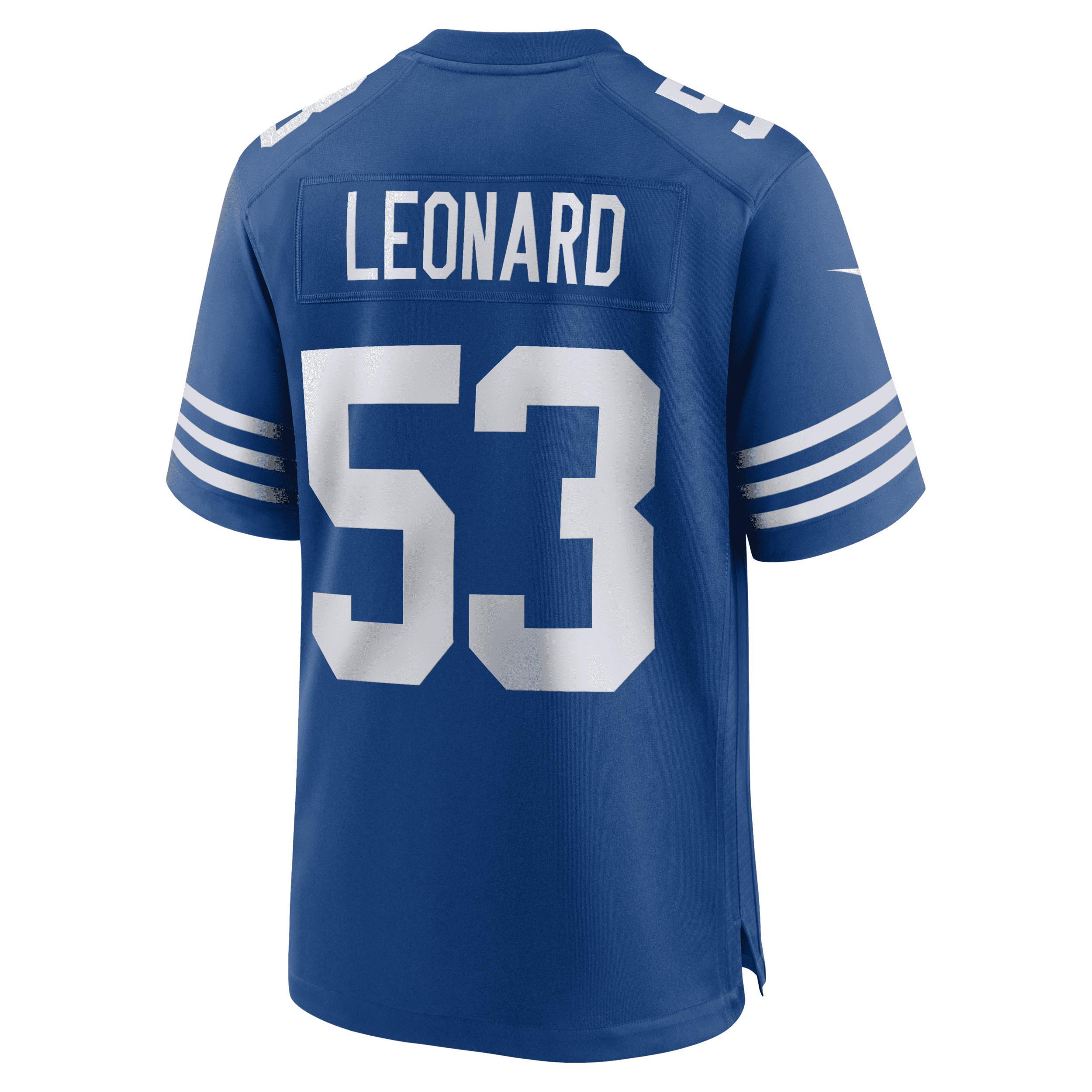 Mens Nike Darius Leonard Royal Indianapolis Colts Alternate Game Jersey Product Image