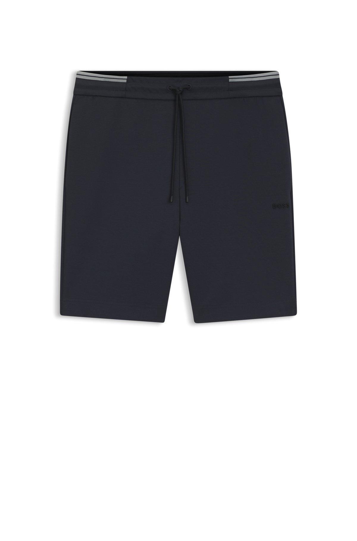 BOSS -  shorts with stripe details - Dark Blue Product Image