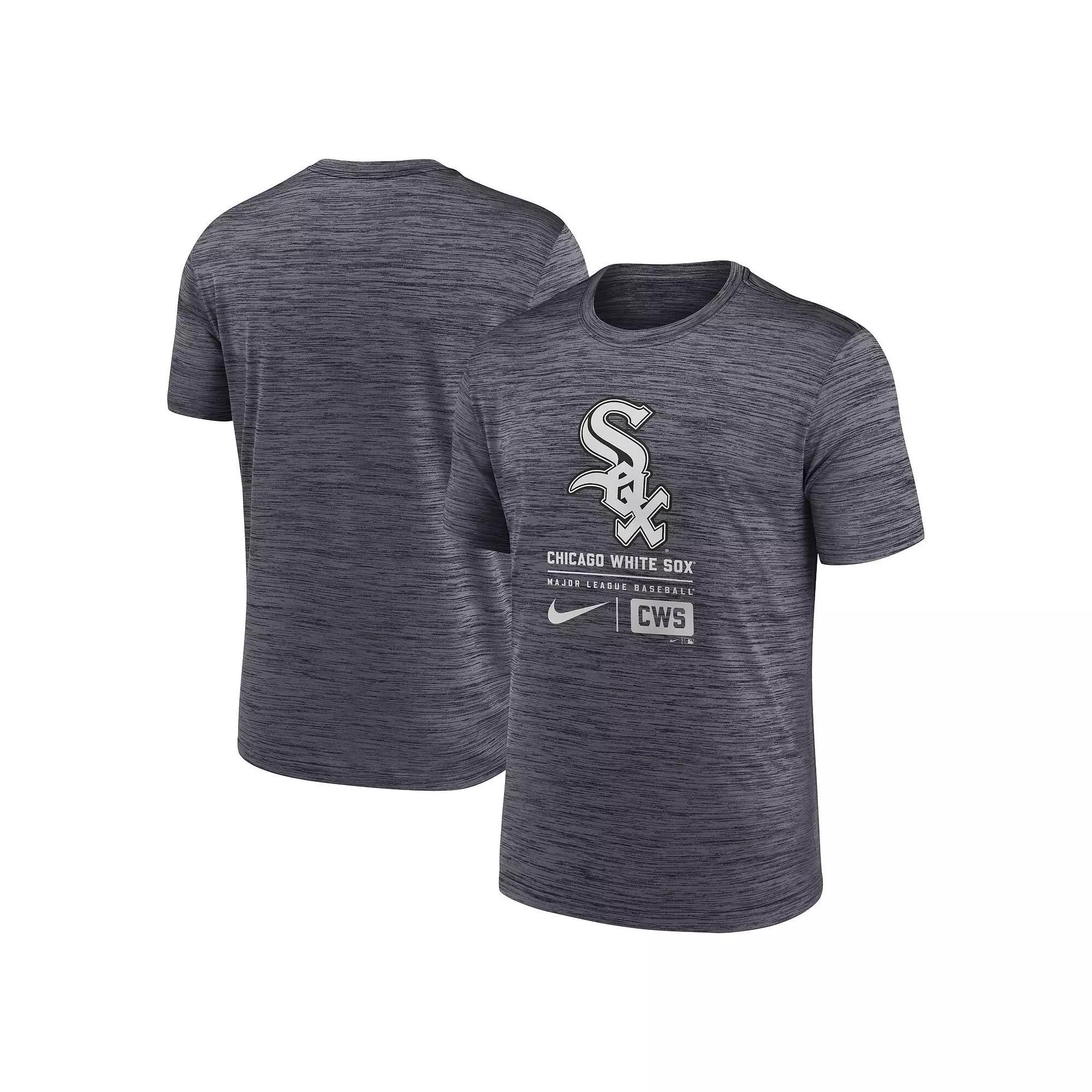 Men's Nike Black Chicago White Sox Large Logo Velocity T-Shirt Product Image