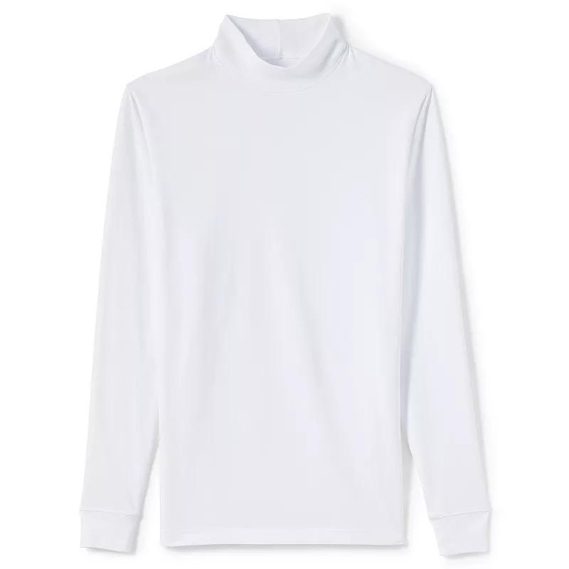 Men's Lands' End Super-T Mock Turtleneck, Size: XXL, White Product Image